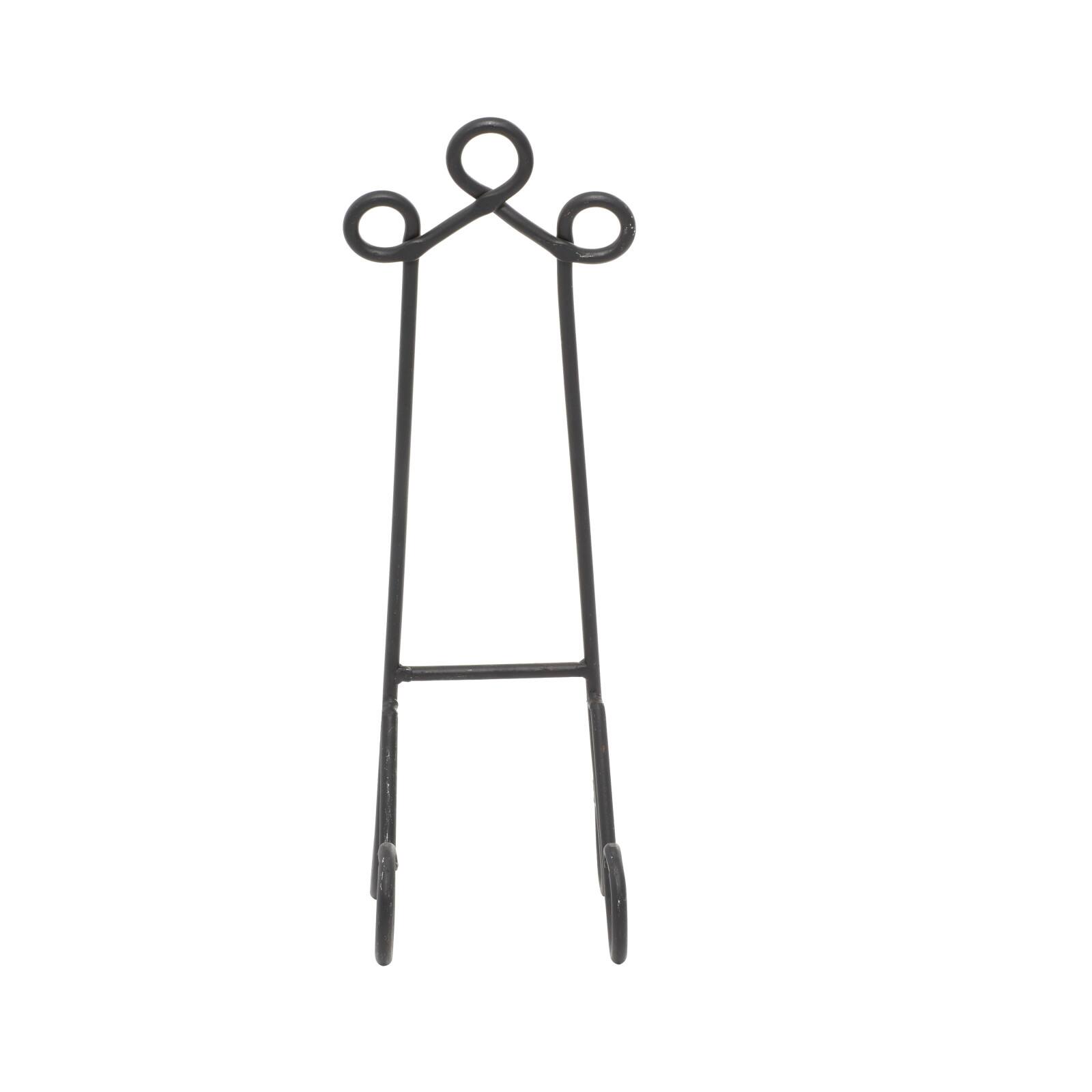 Traditional Scrolling Black Metal Easel, 19&#x22; x 6&#x22; x 9&#x22;