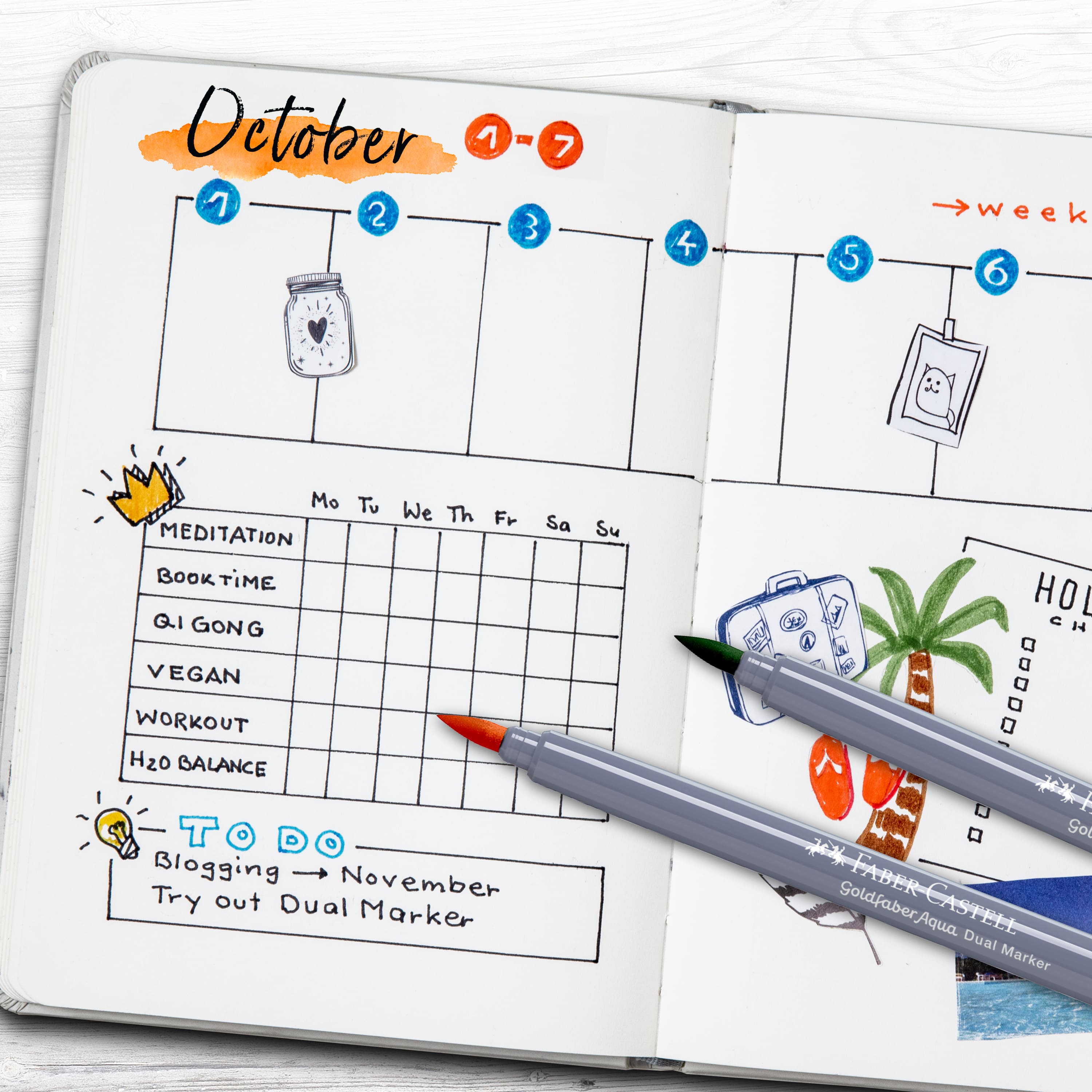 Faber-Castell&#xAE; Goldfaber Aqua Tuscany Dual-Tip Marker Set