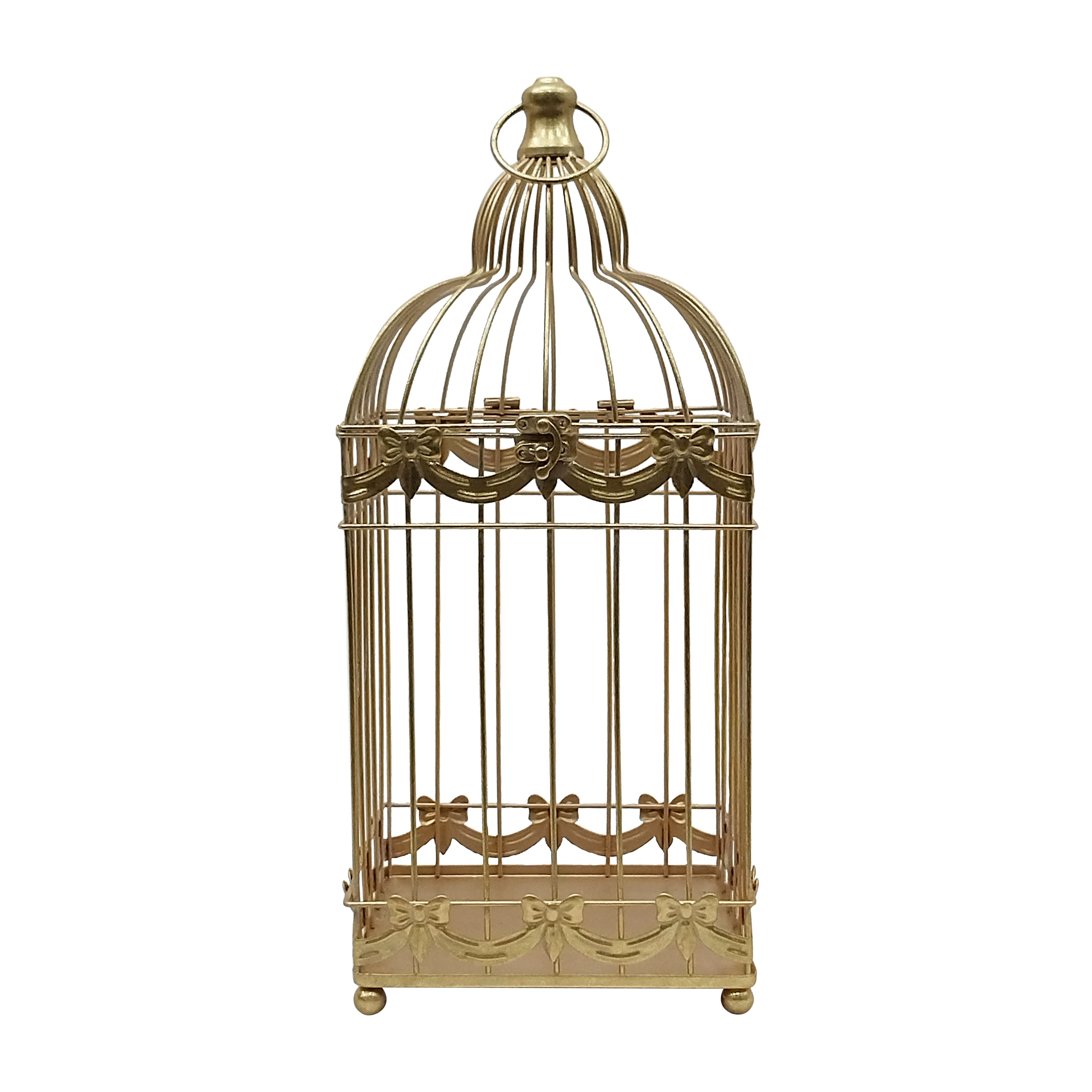 Gold Iron Birdcage with Bows Tabletop D&#xE9;cor by Ashland&#xAE;