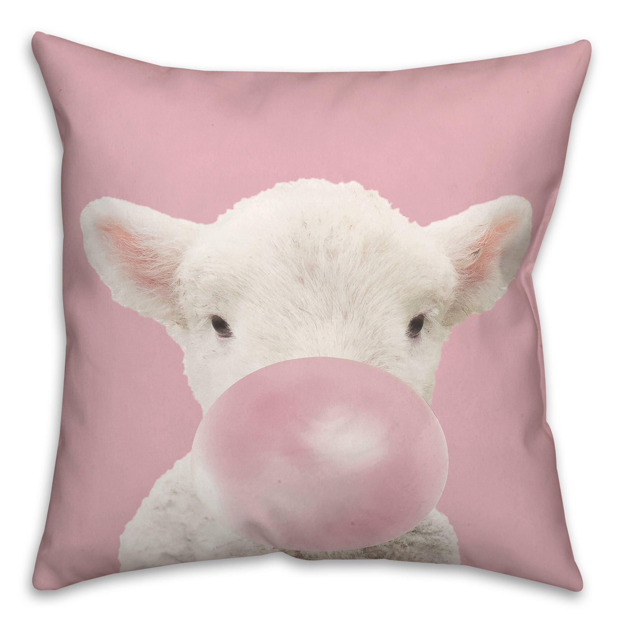 Baby Lamb 18" x 18" Throw Pillow
