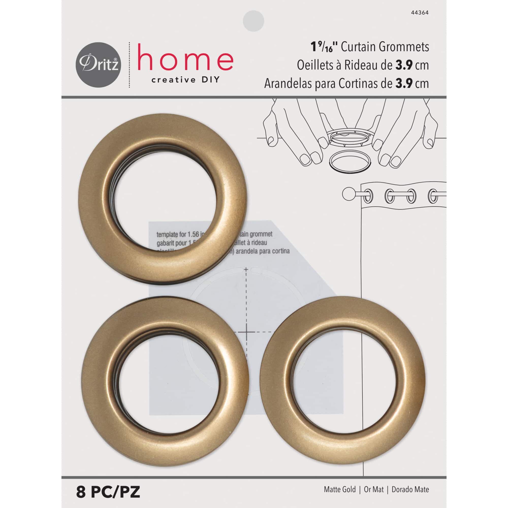Dritz® Home Pewter 1 Round Curtain Grommets, 8ct., Michaels in 2023