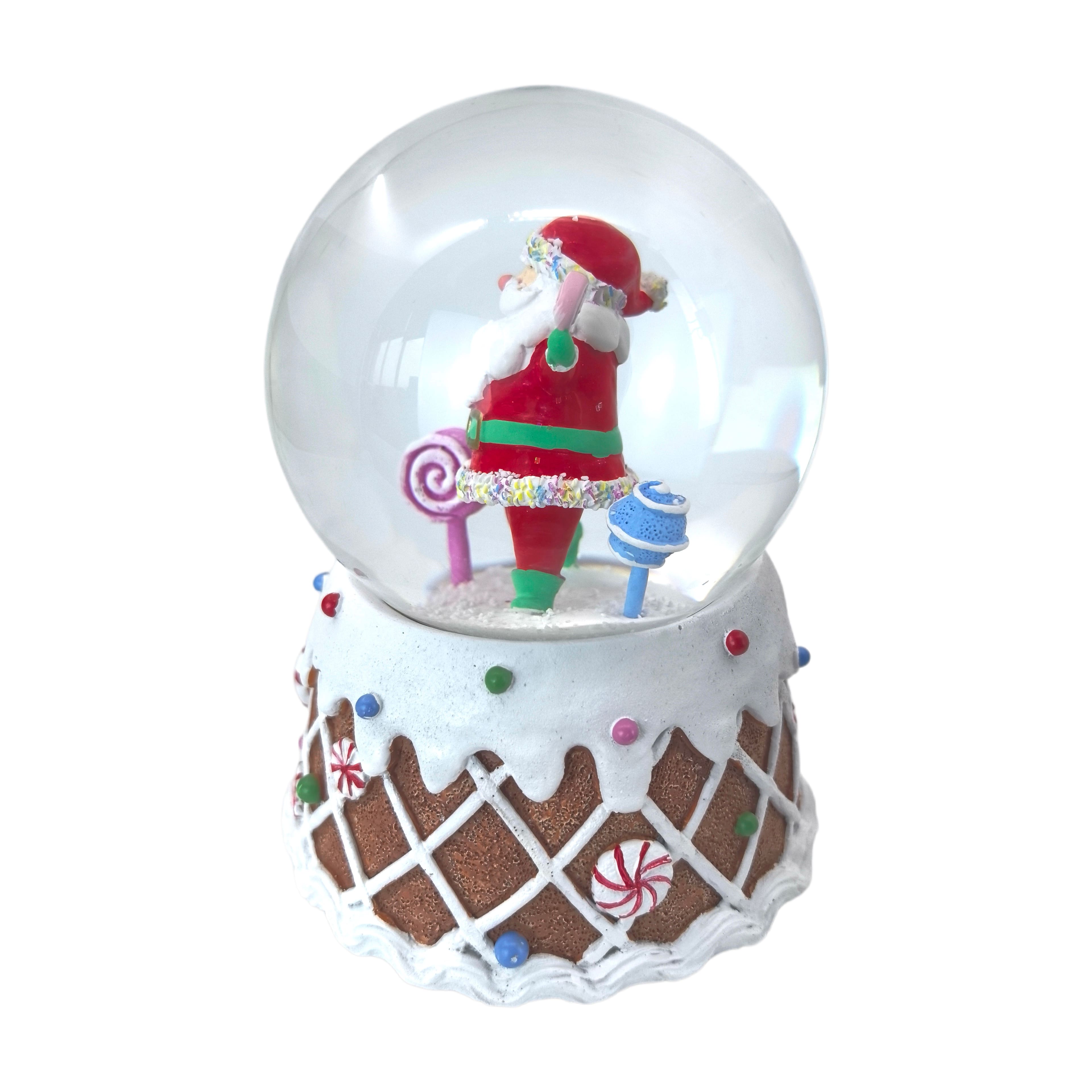 5.75&#x22; Santa &#x26; Lollipop Tabletop Waterglobe by Ashland&#xAE;