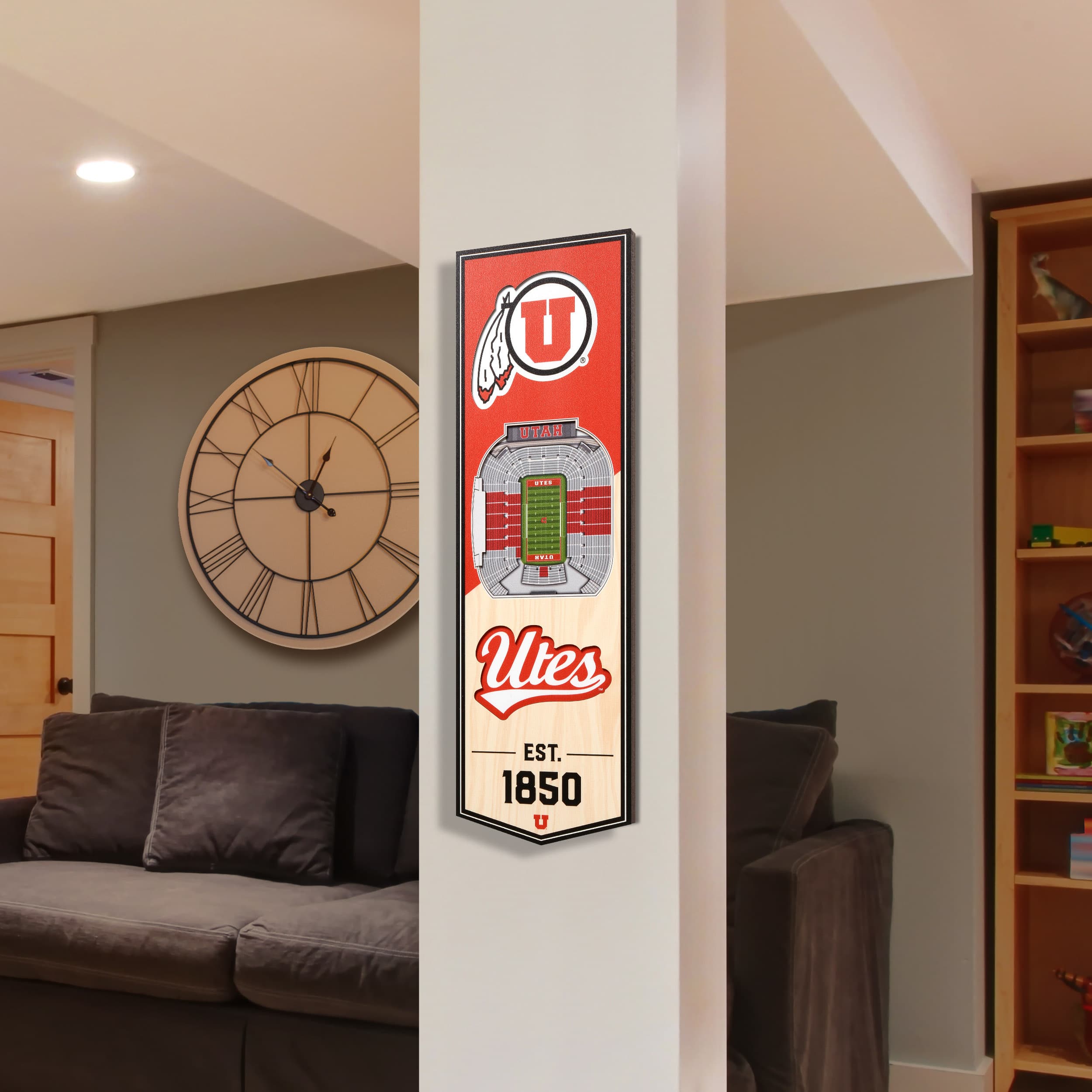 NCAA 6&#x22; x 19&#x22; StadiumView 3D Banner