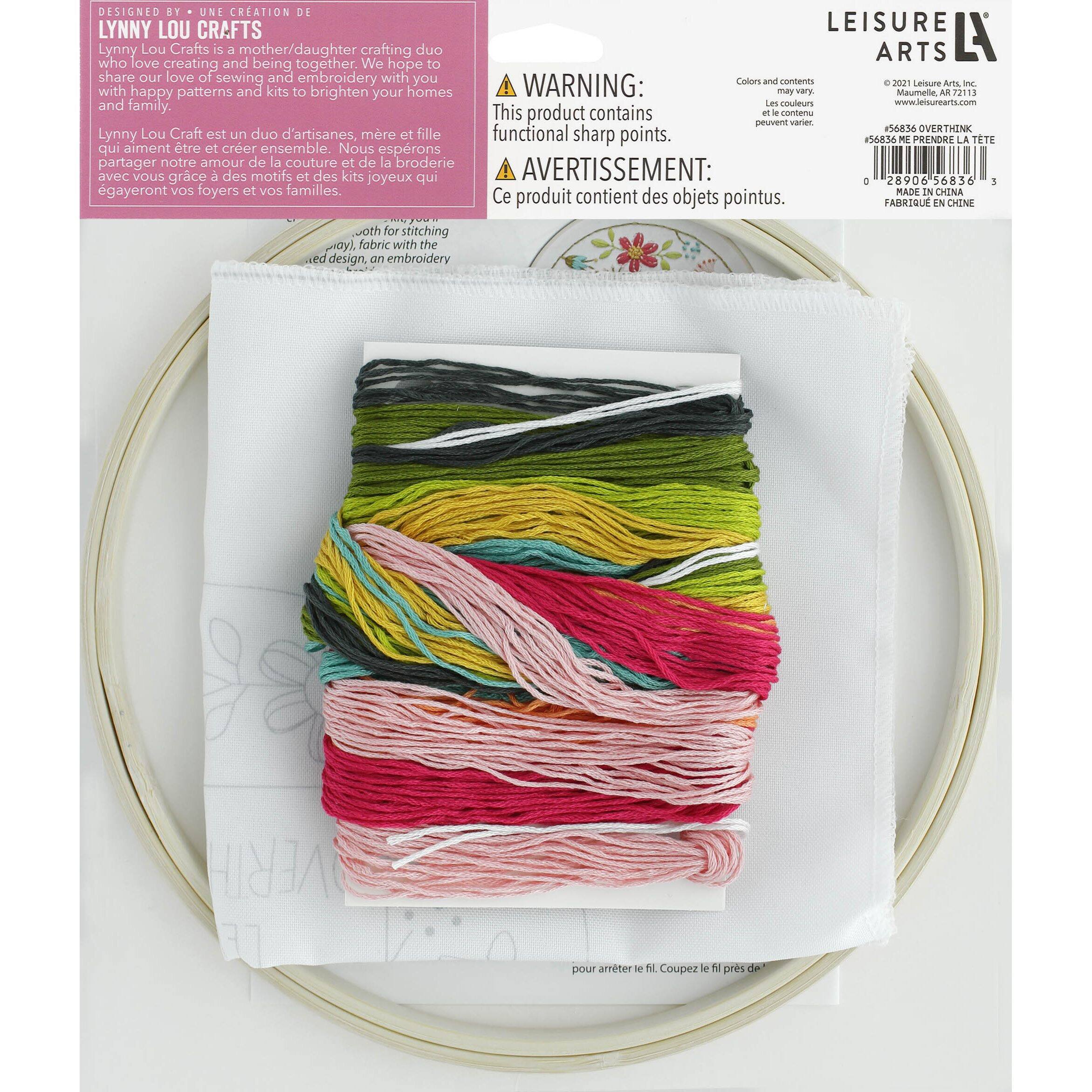 Leisure Arts&#xAE; 8&#x22; Overthink Embroidery Kit