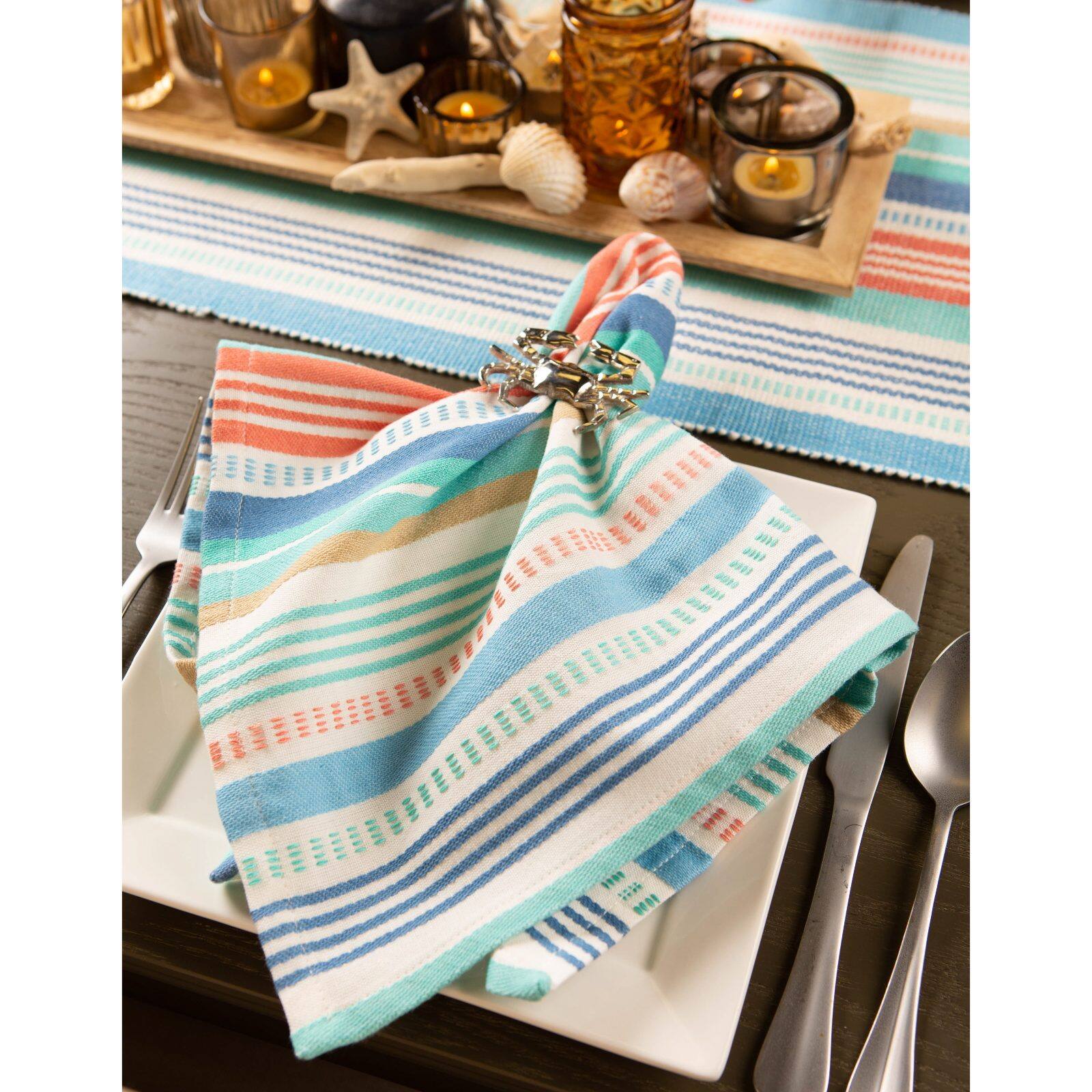 DII&#xAE; Seashore Striped Napkins, 6ct.