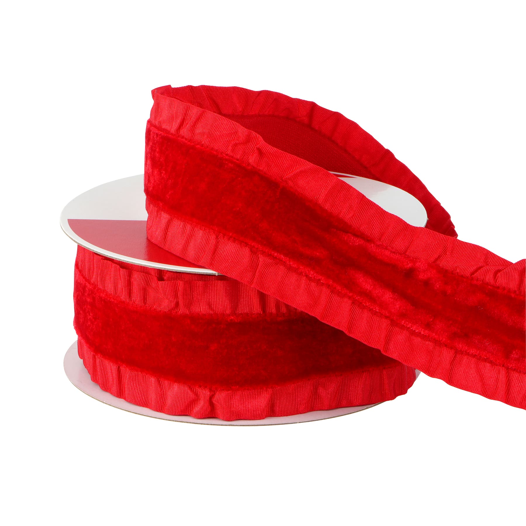 1.5&#x22; x 15ft. Red Ruffle Ribbon by Celebrate It&#xAE;