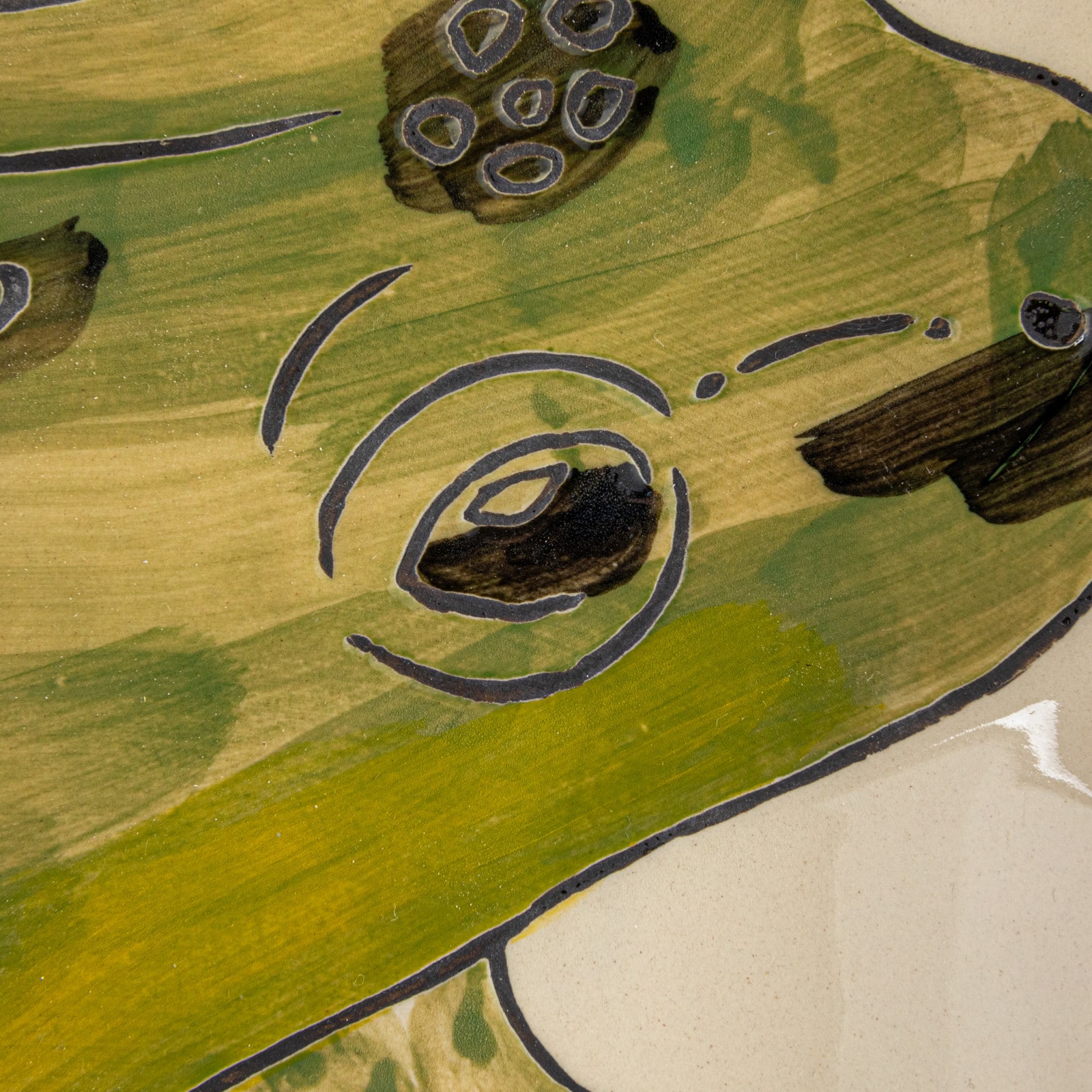 Hello Honey® Green 11.75" Garden Frog Stoneware Plate