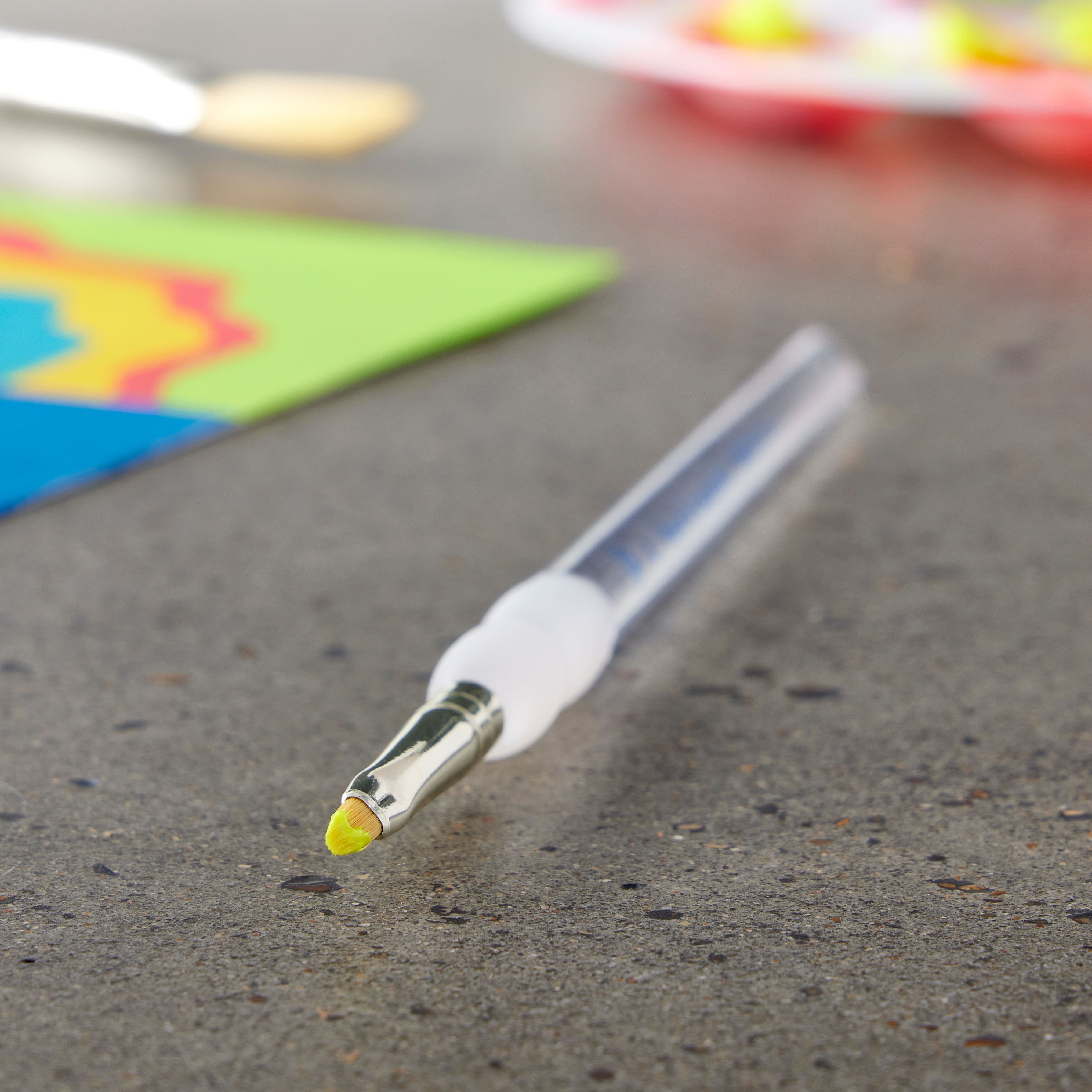 12 Pack: Royal & Langnickel® Soft-Grip™ Golden Taklon Short Handle Filbert Brush