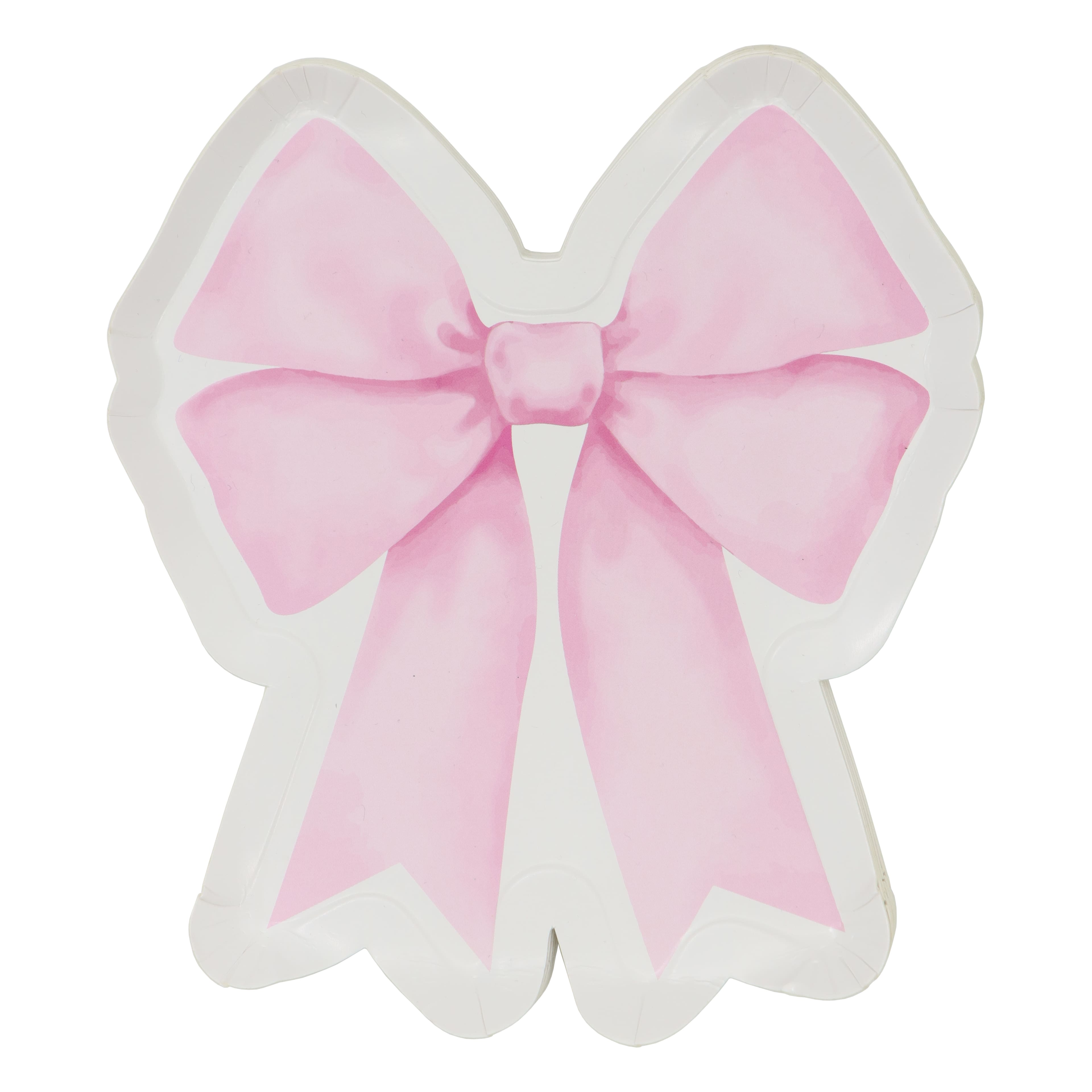 7" Pink Bow Snack Plates, 8ct. by Celebrate It™