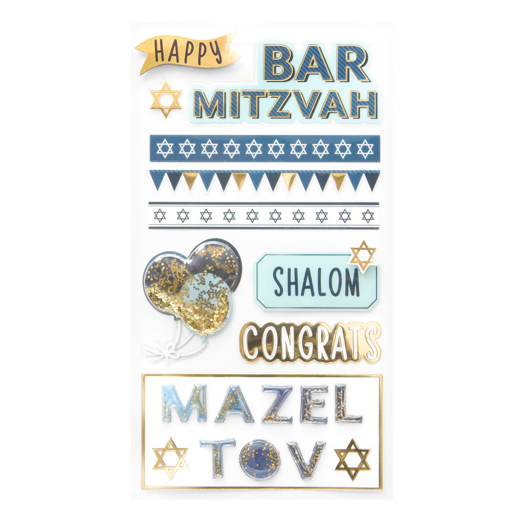 12 Pack: Bar Mitzvah Dimensional Stickers by Recollections™