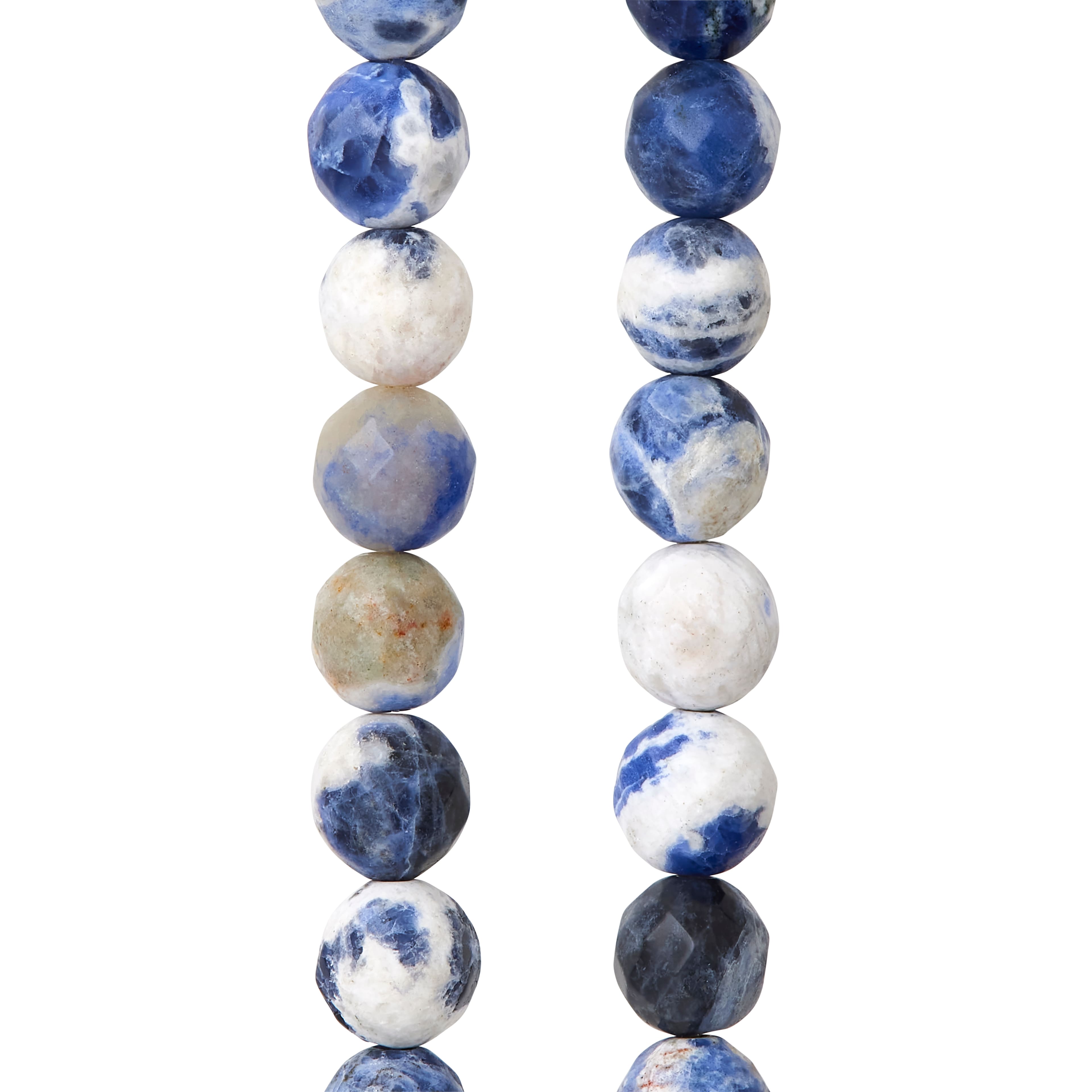 12 Pack:  Blue Sodalite Faceted Round Beads, 8mm by Bead Landing&#x2122;