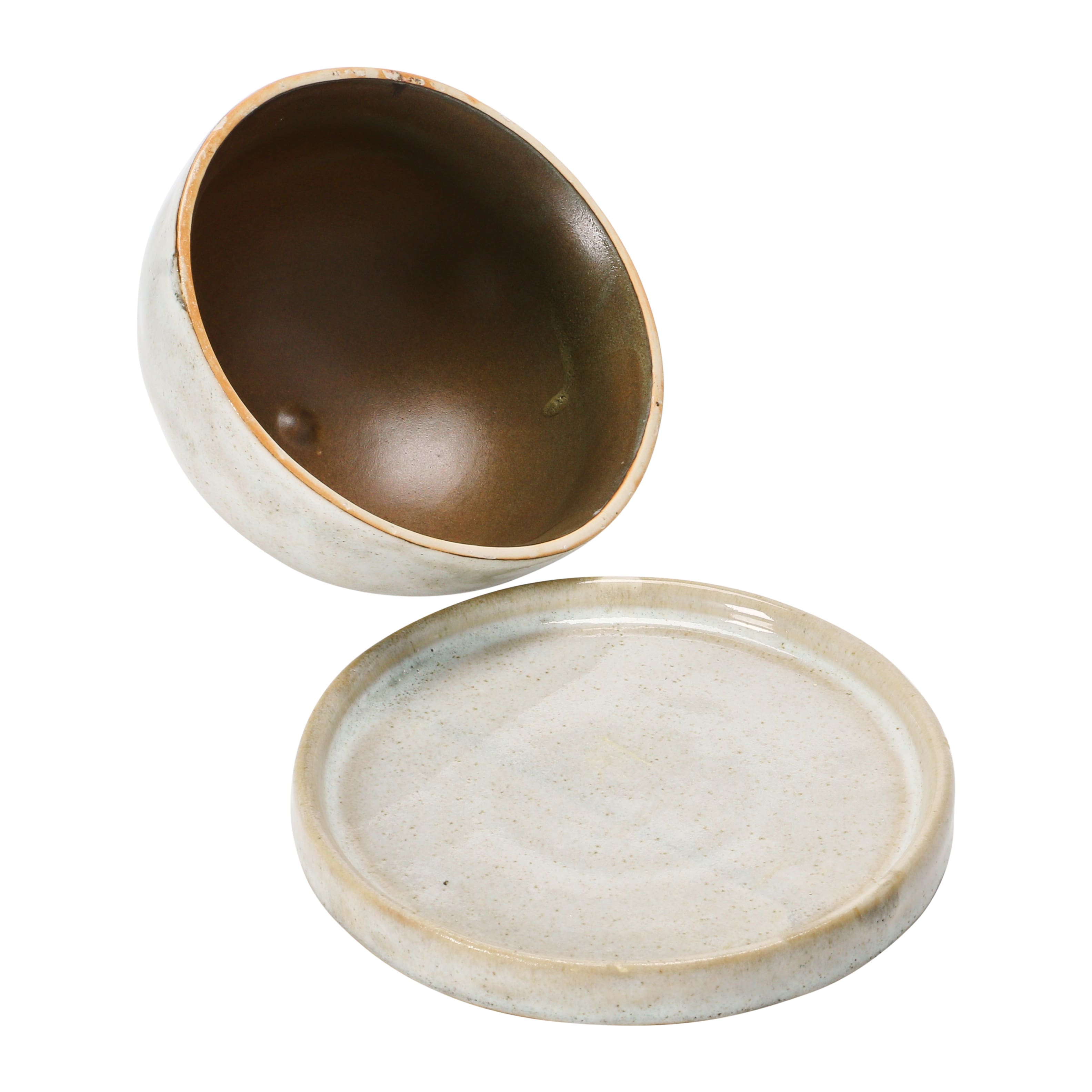 Hello Honey® 6'' Cream Stoneware Domed Dish