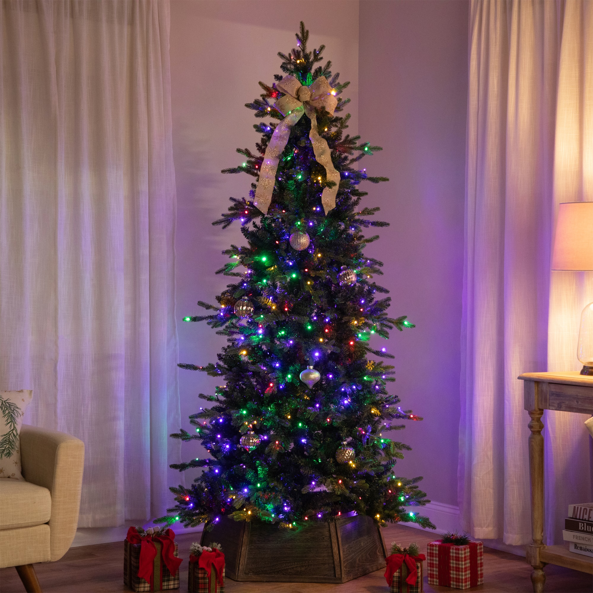 6ft. Pre-Lit Real Touch™ Elite Breckenridge Pine IPT Artificial Christmas Tree, Dual Color LED Lights