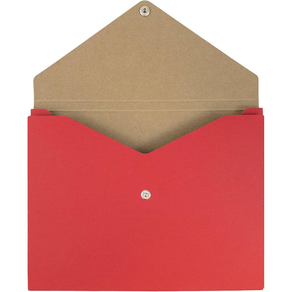 JAM Paper Red Euro Board Snap Closure Portfolio 9.25" x 12.25"