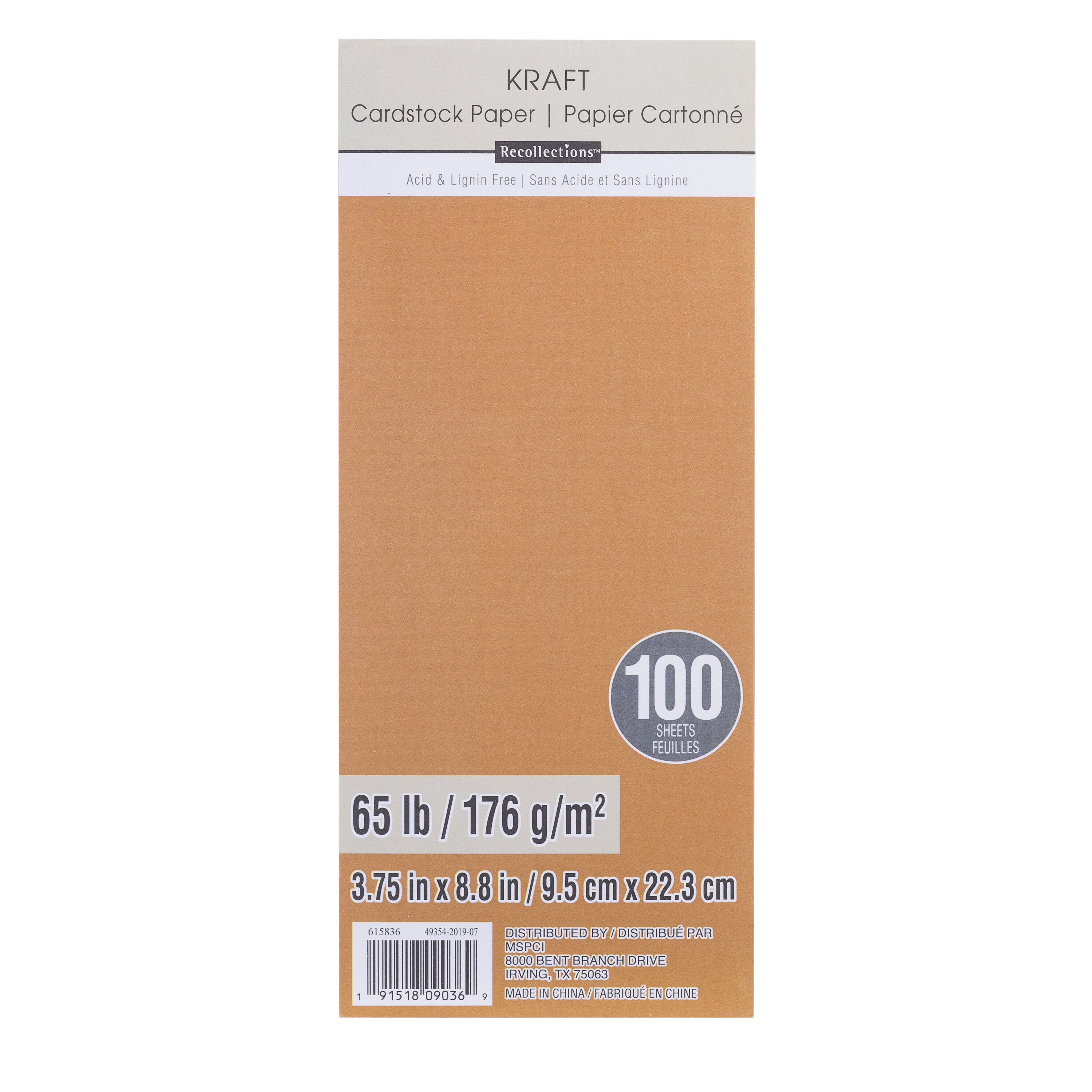 Kraft 3 75 X 8 8 Cardstock Paper By Recollections Michaels