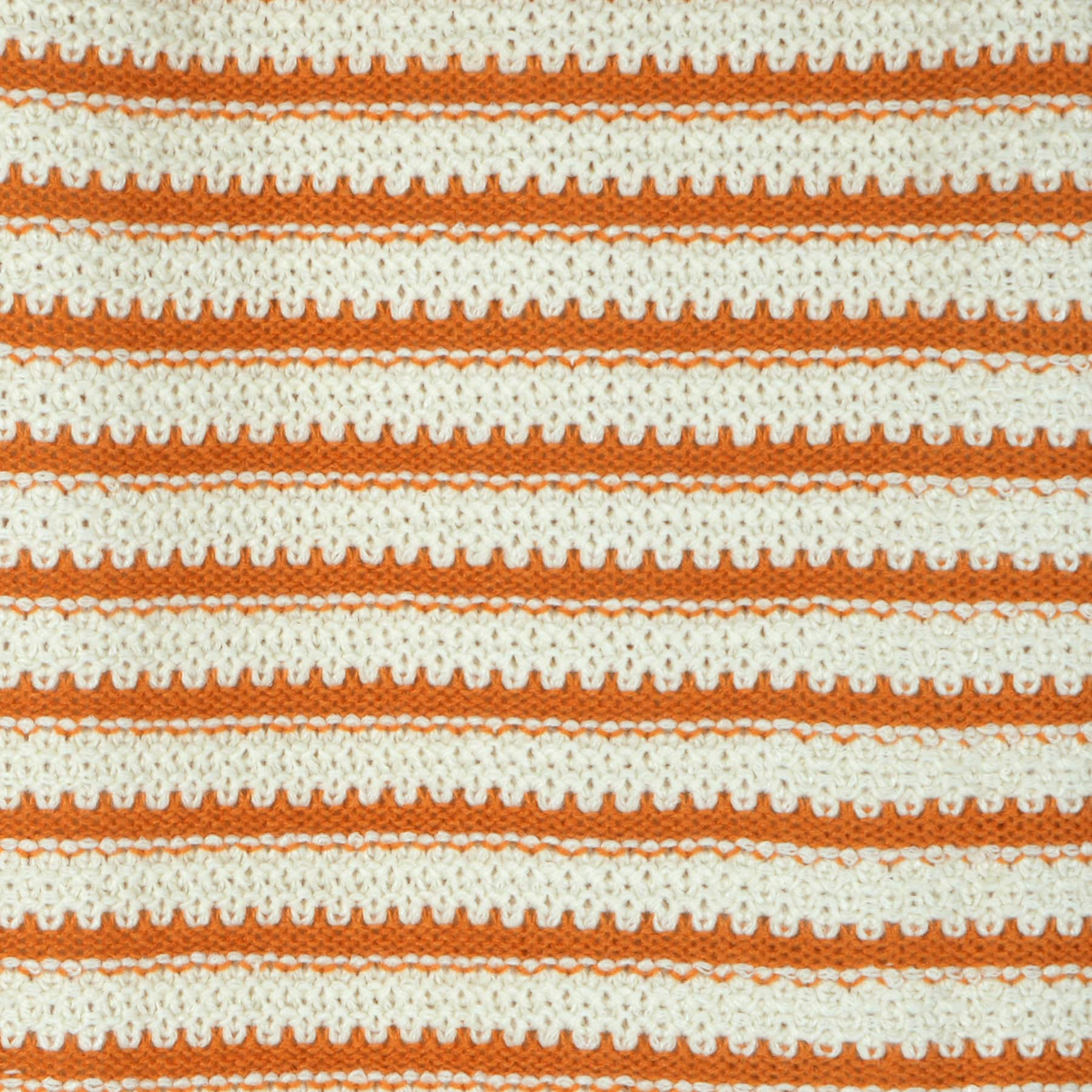 50&#x22; x 60&#x22; Orange &#x26; Cream Knit Throw Blanket by Ashland&#xAE;