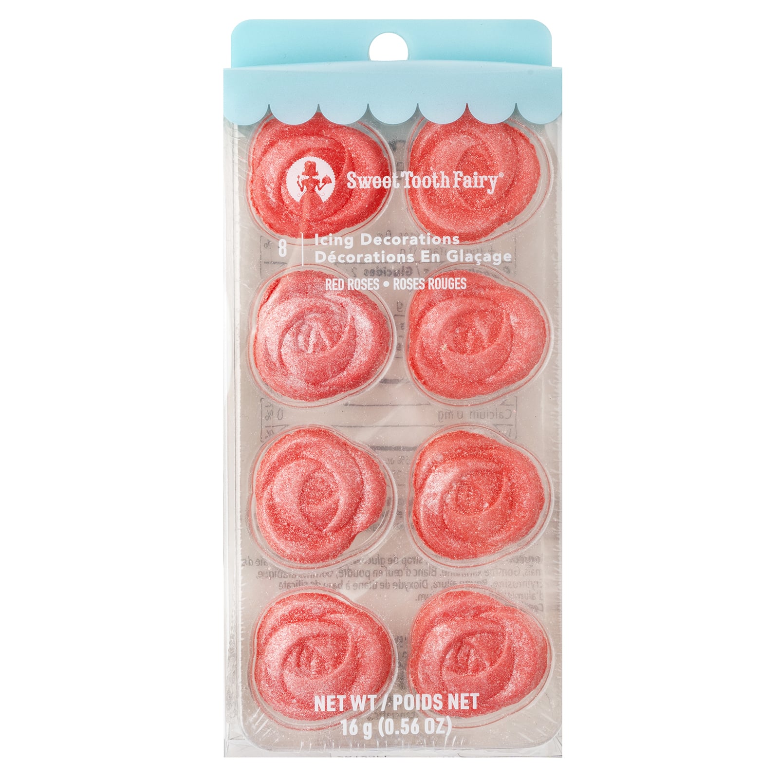Sweet Tooth Fairy&#xAE; Red Rose Icing Decorations, 8ct.