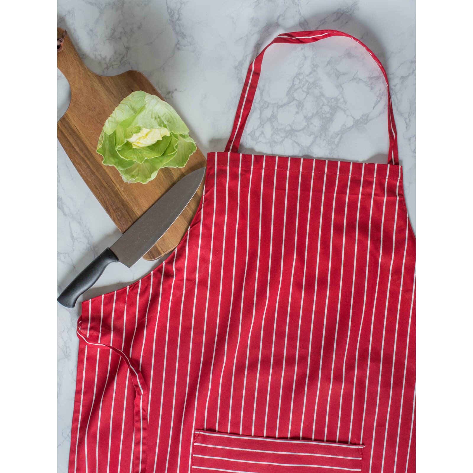 Tango Red Pinstripe Chef Apron