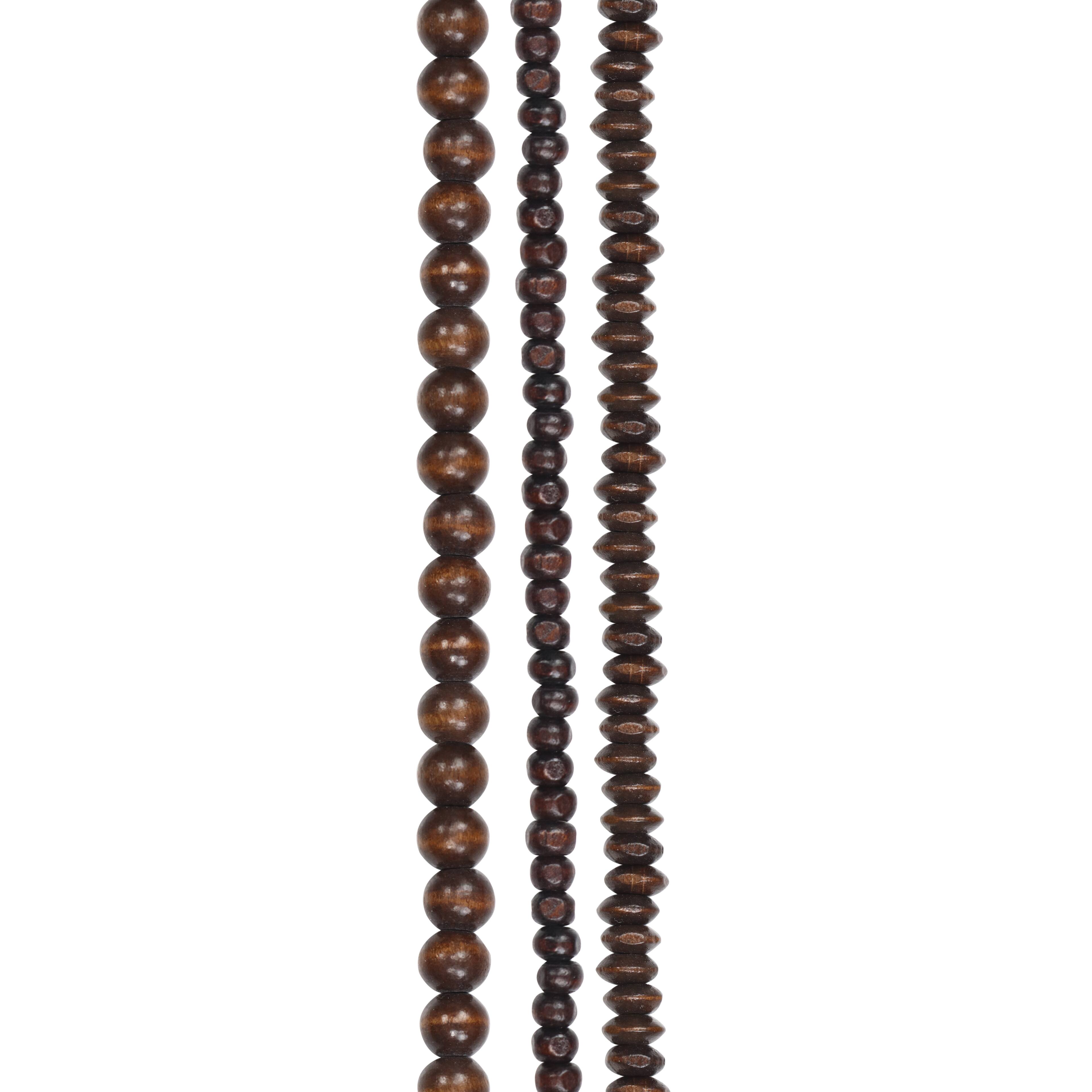 Dark Brown Wood Mixed Beads by Bead Landing&#xAE;