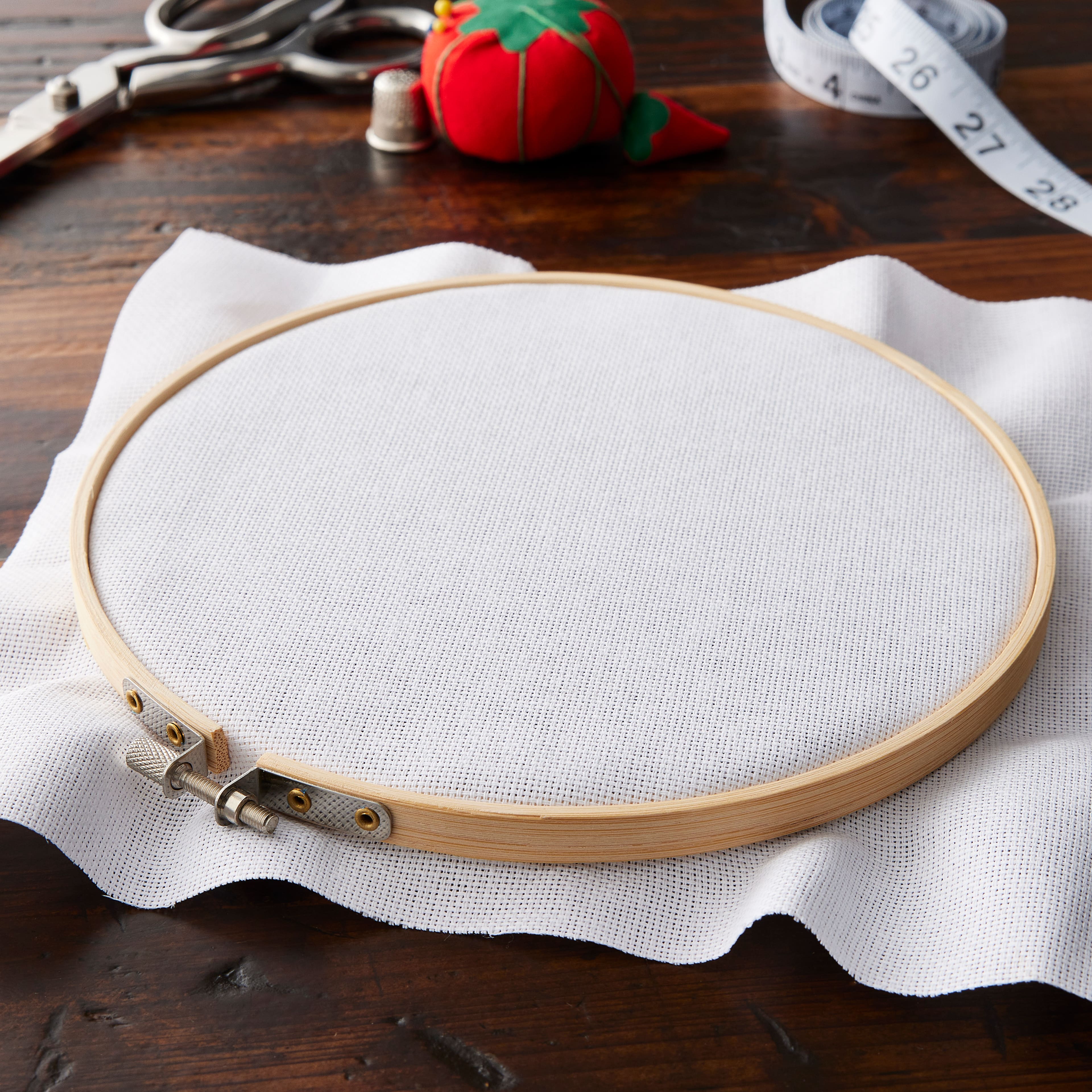 30 Pack: 7 Wooden Embroidery Hoop by Loops & Threads™