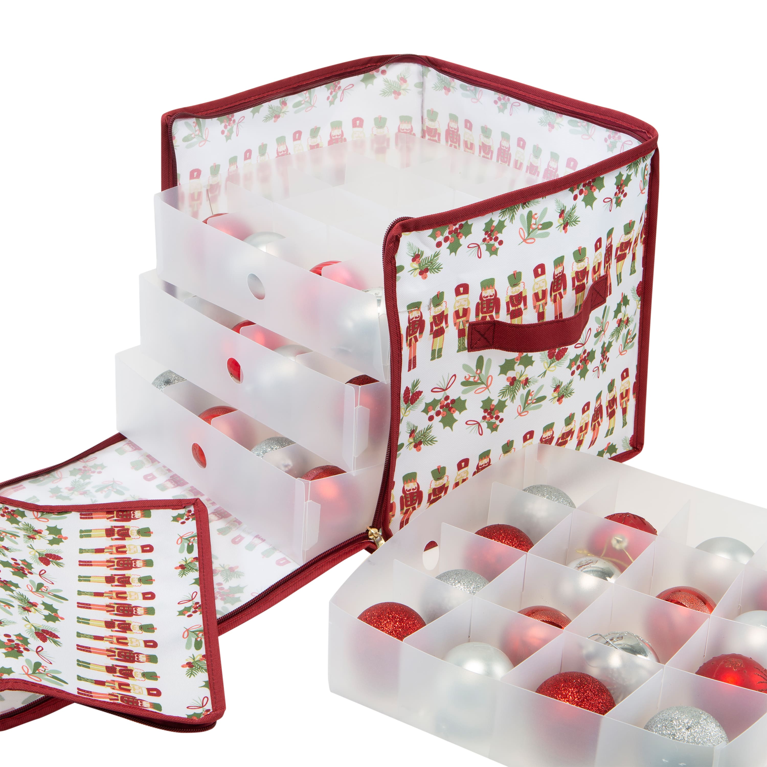 Simplify 112 Count Ornament Organizer Red