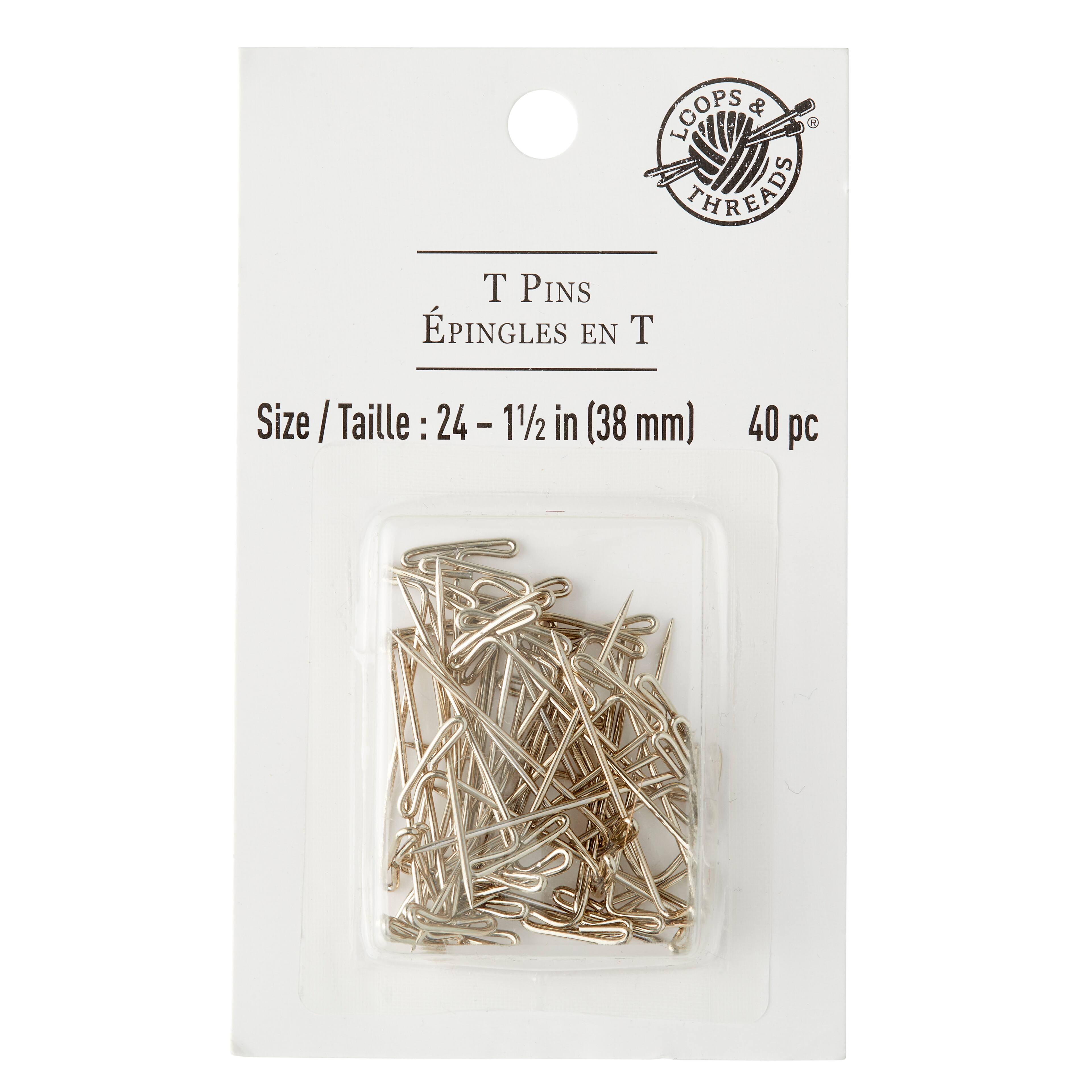 12 Packs: 40 ct. (480 total) 1.5" T-Pins by Loops & Threads™