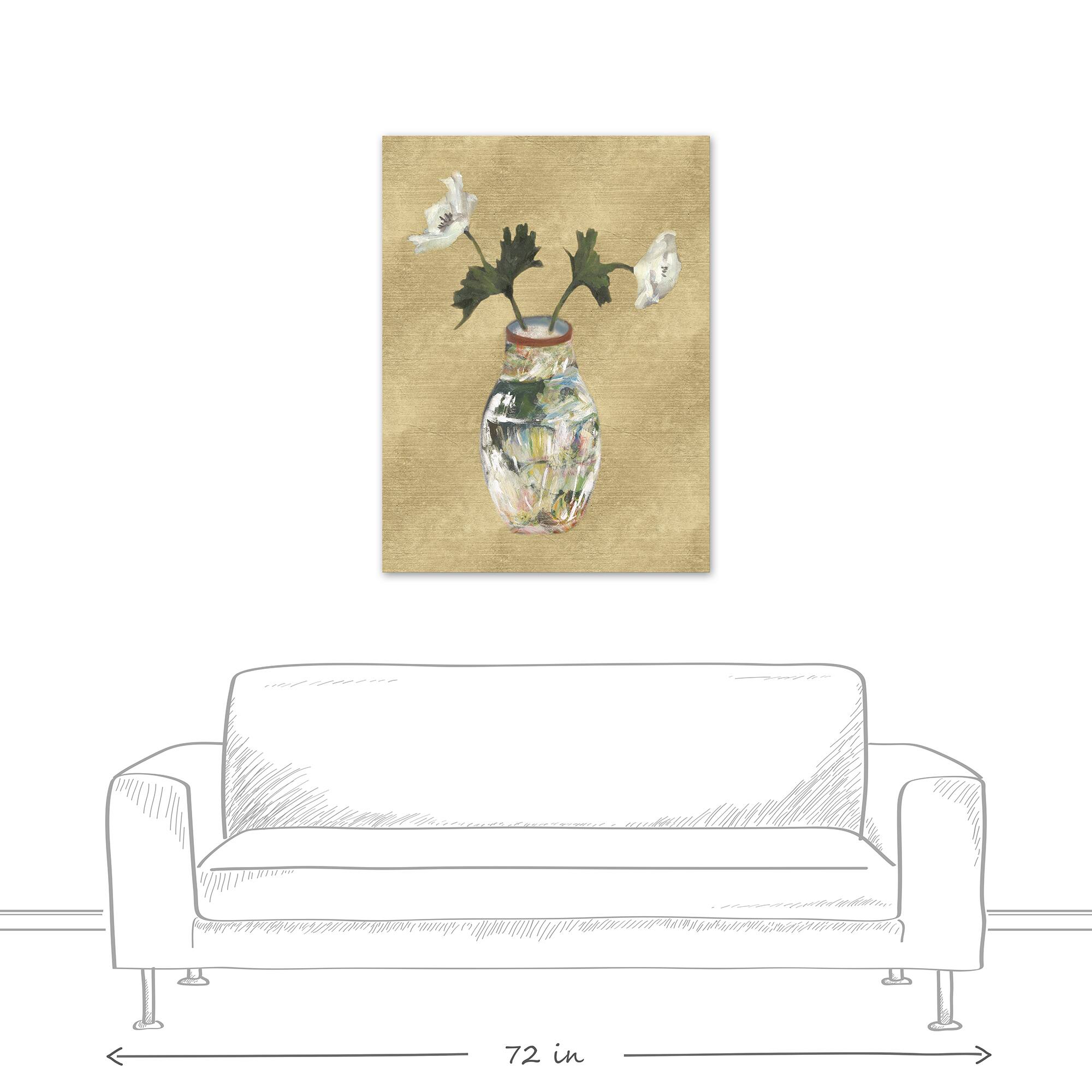 Vase On Gold 30" x 40" Canvas Wall Art