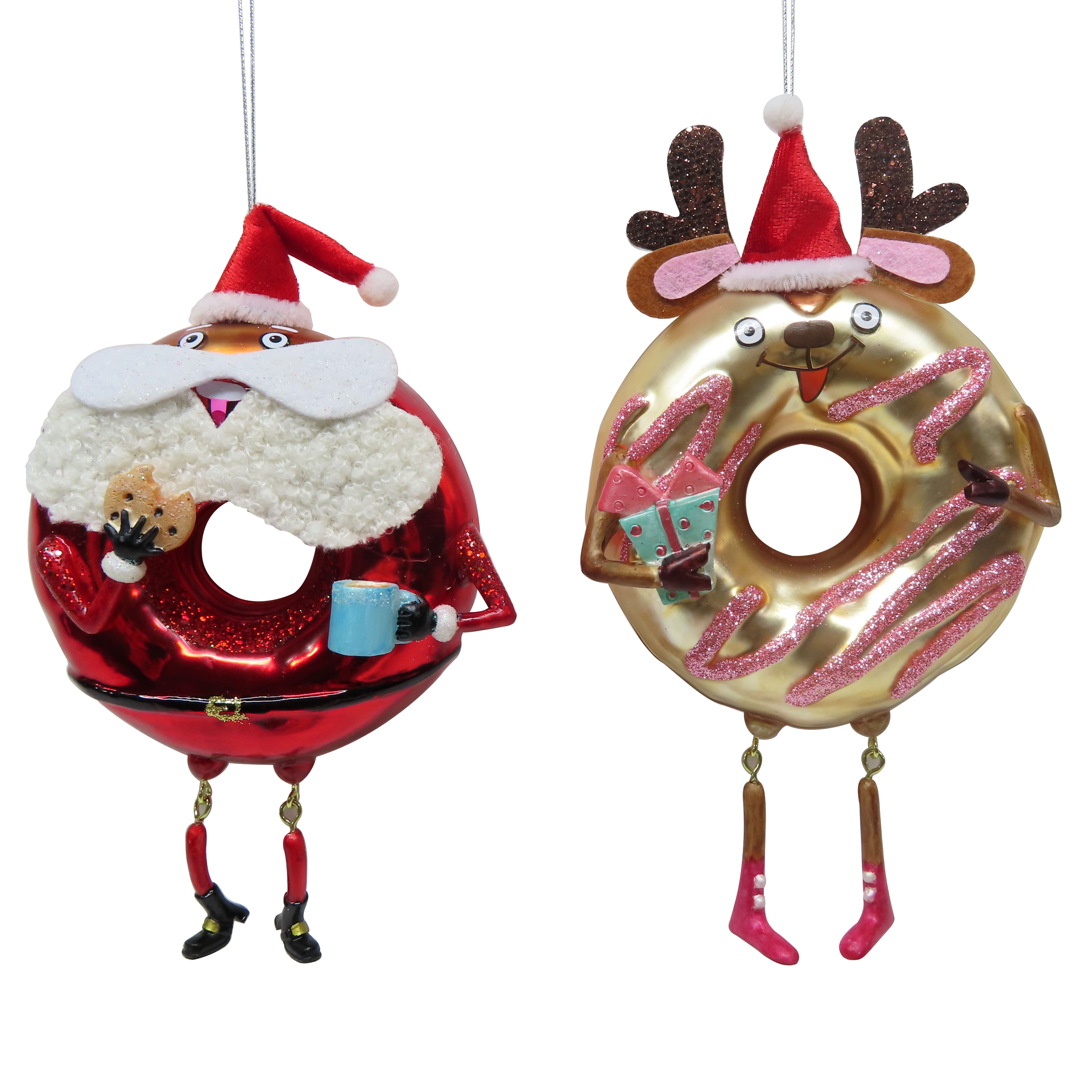 Assorted 7" Holiday Donut Glass Ornament by Ashland®, 1pc.