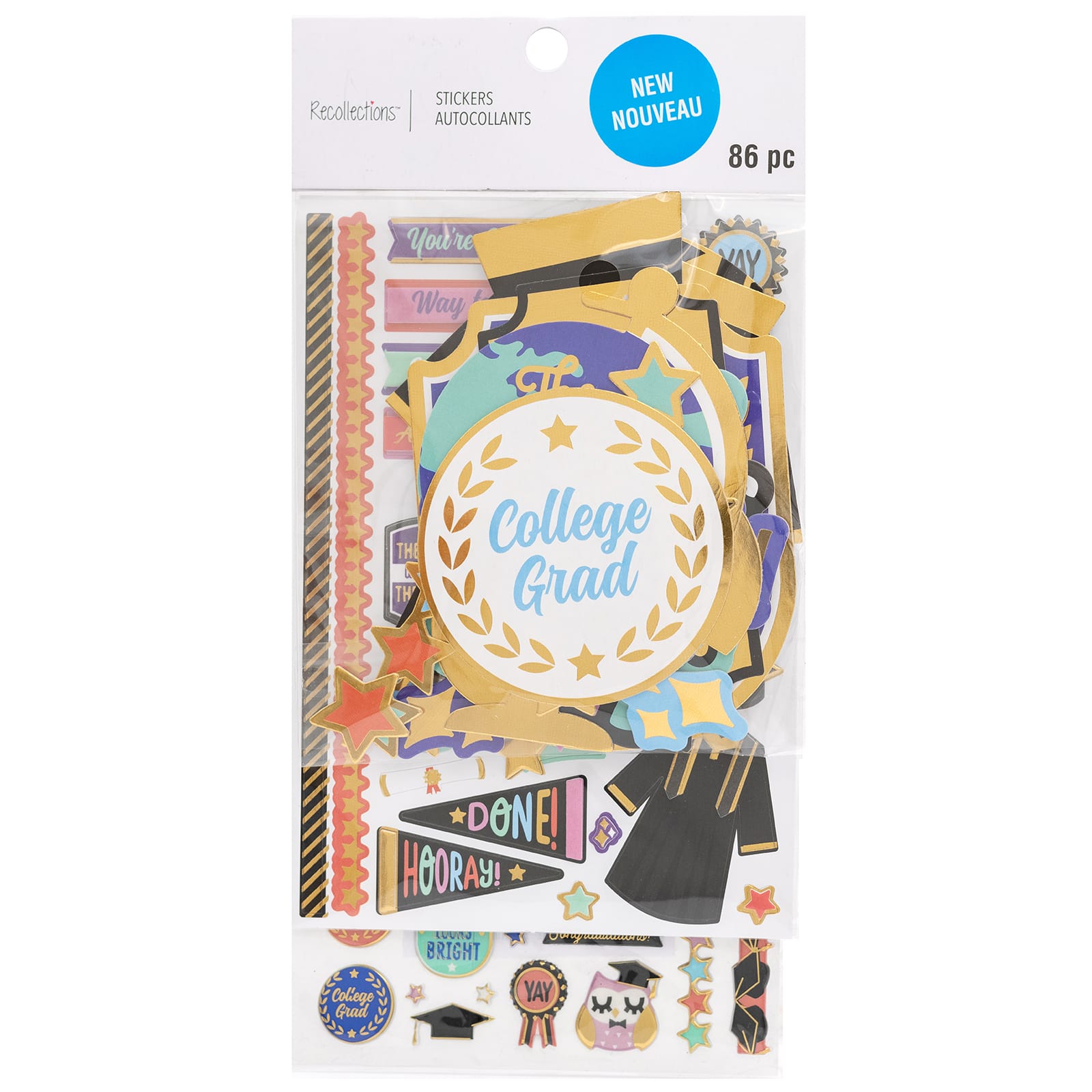 12 Pack: College Graduate Sticker Flip Pack by Recollections™