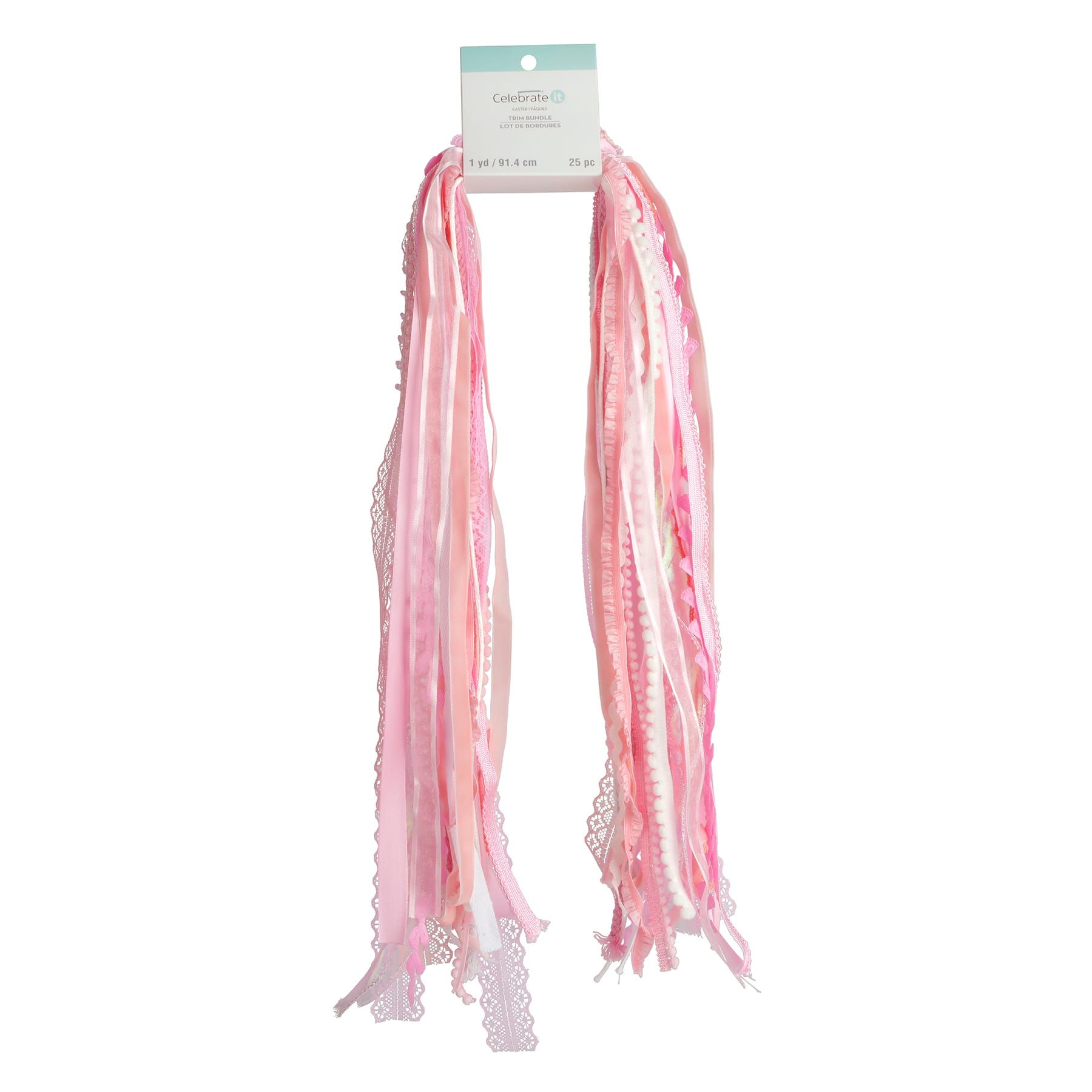 1yd. Pink Trim Bundle, 25ct. by Celebrate It&#x2122; Easter