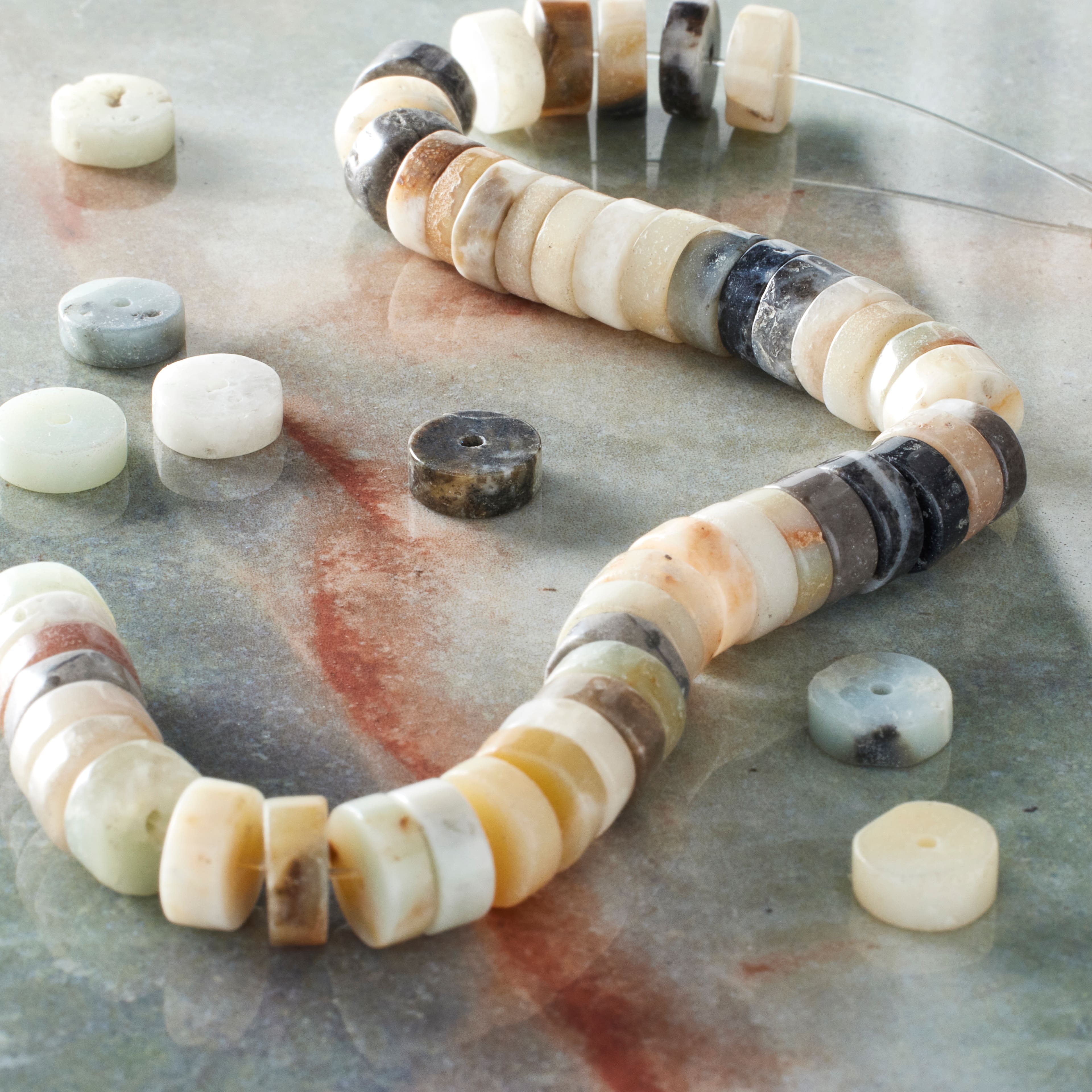12 Pack: Multicolor Amazonite Heishi Beads, 8mm by Bead Landing™