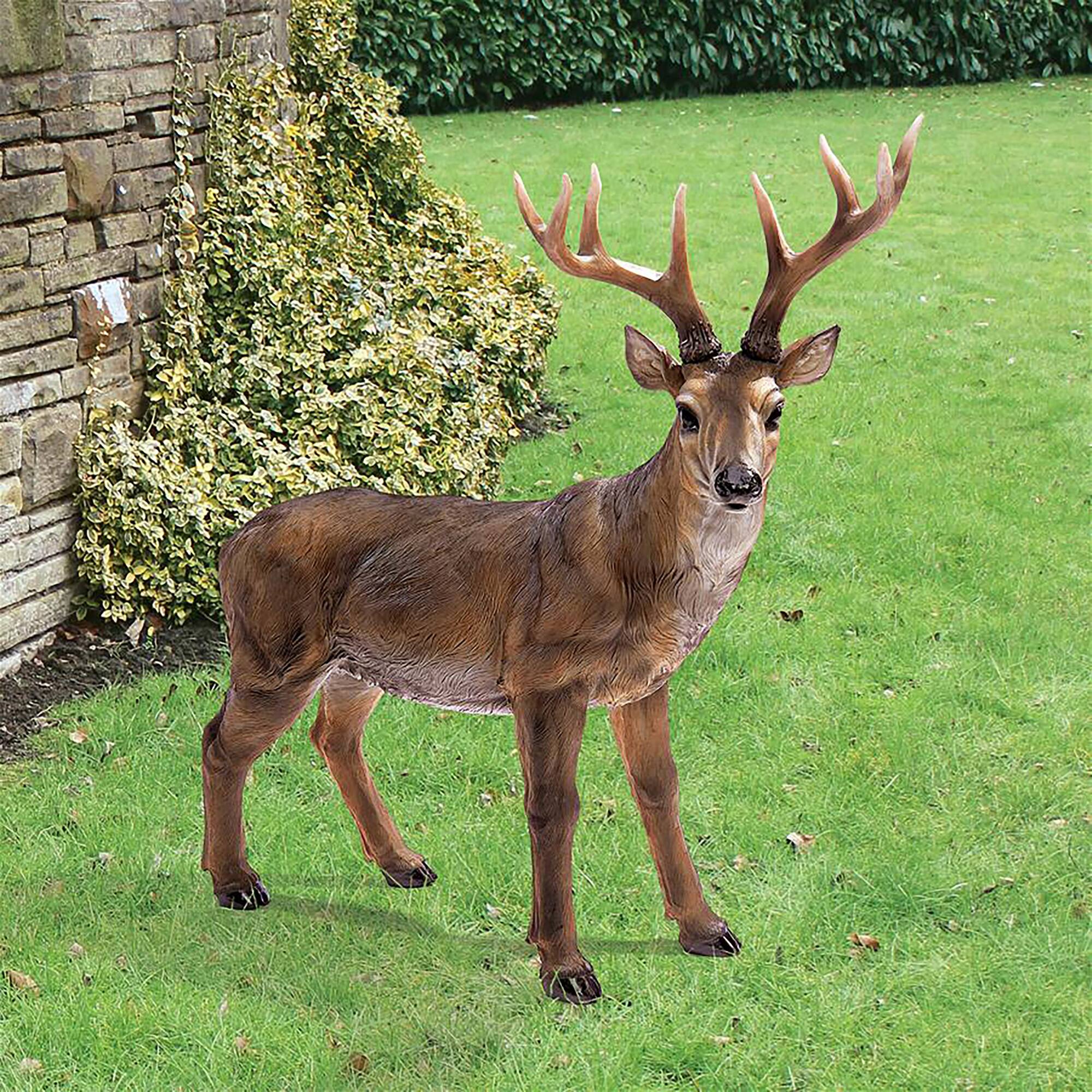 Design Toscano 24&#x22; Big Rack Buck Deer Statue