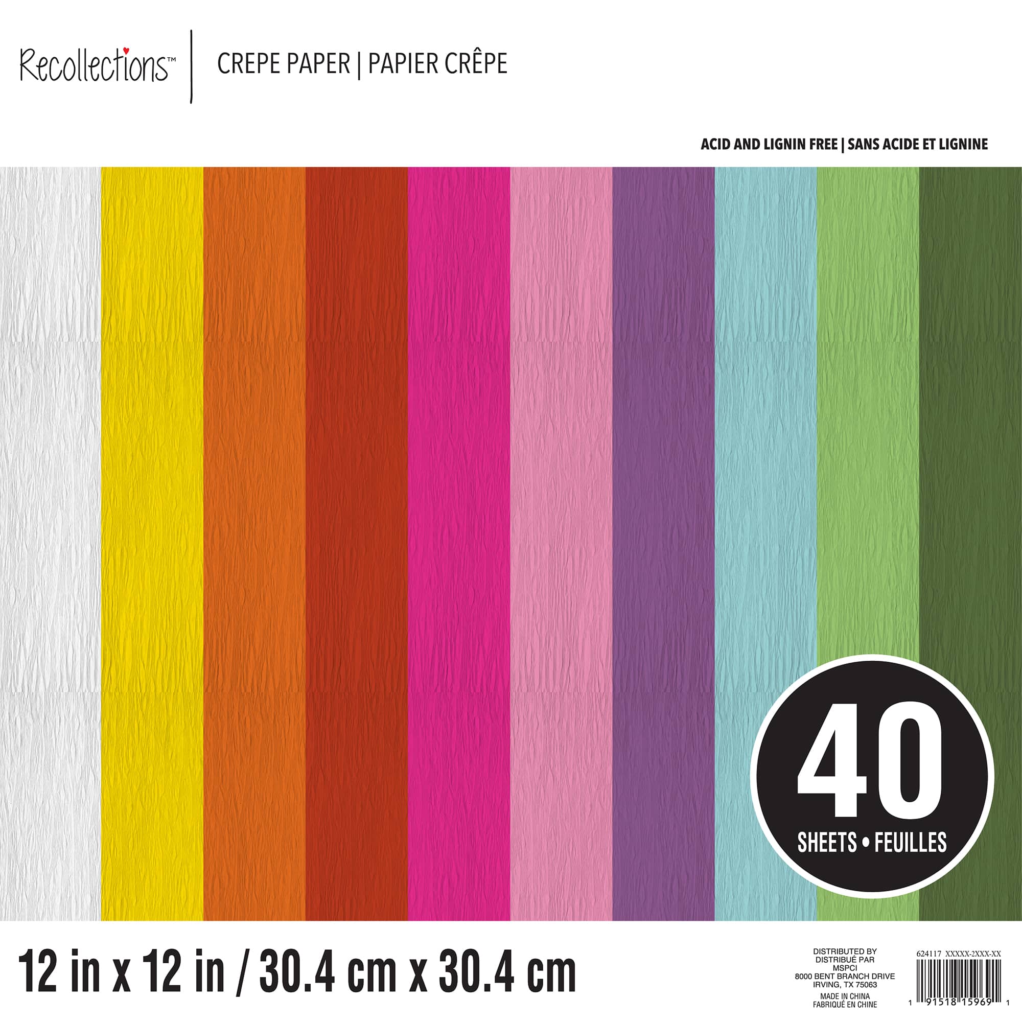 Fiesta 12&#x22; x 12&#x22; Crepe Paper by Recollections&#x2122;, 40 Sheets
