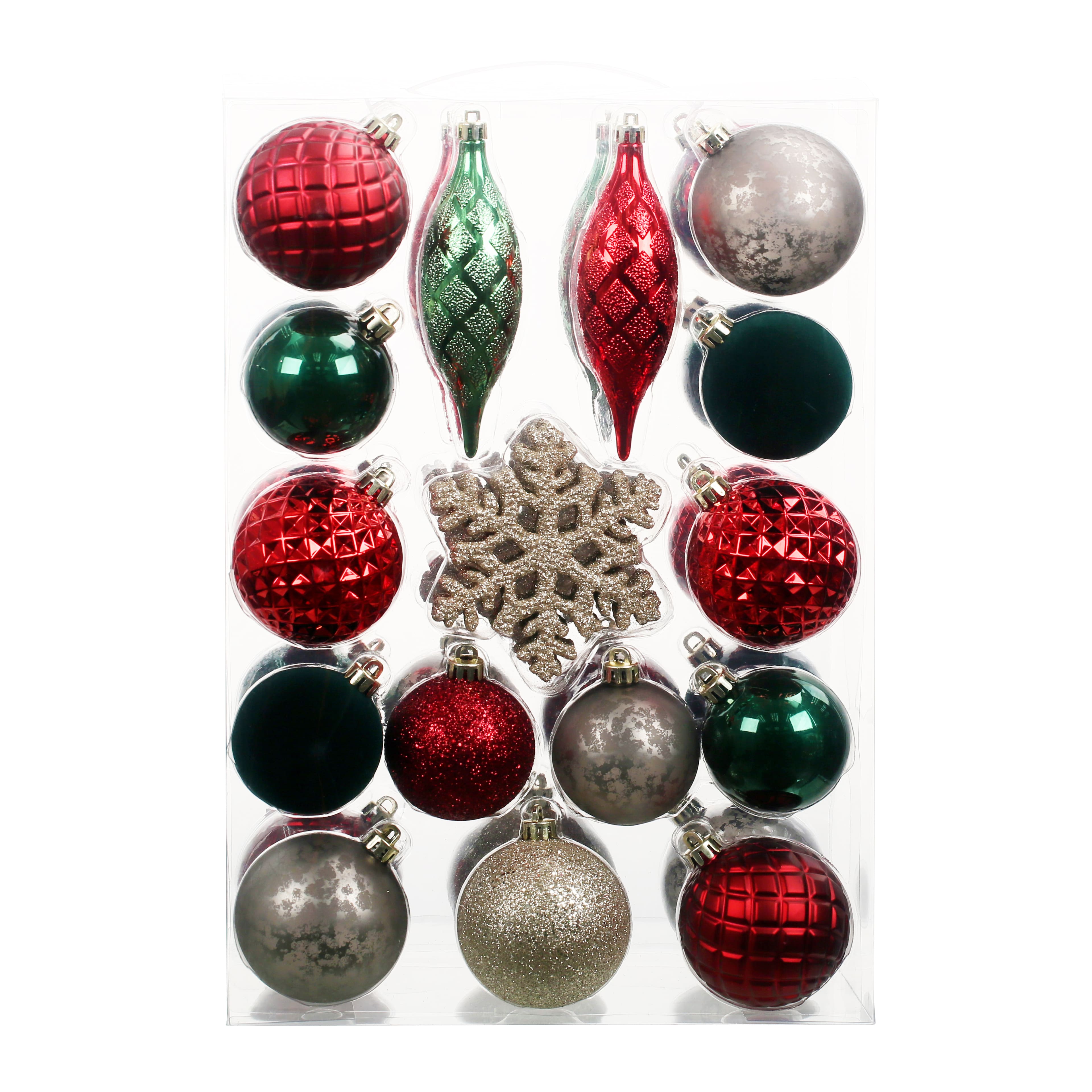 40 Pack Champagne Woodland Mixed Shatterproof Ornaments by Ashland&#xAE;