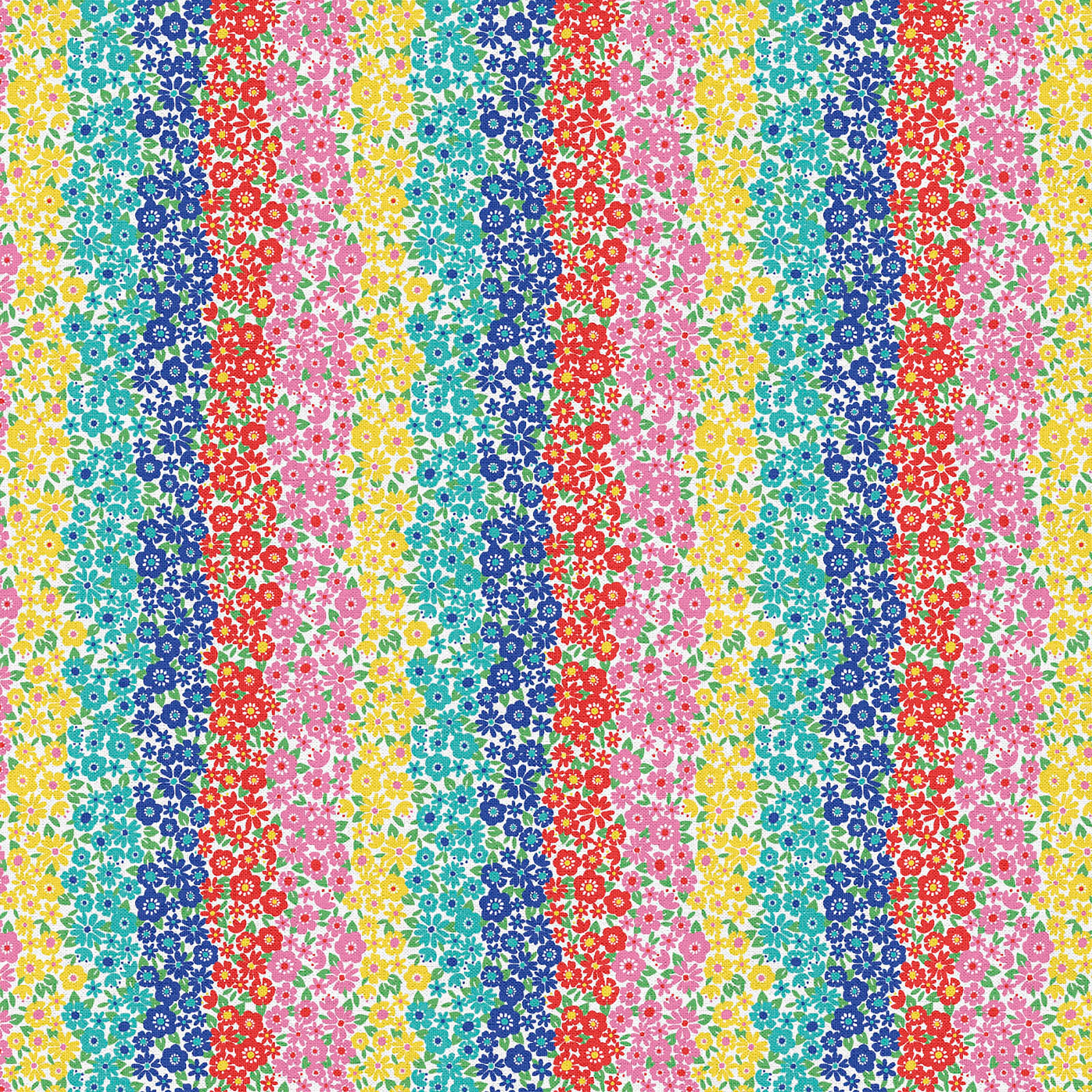 Fabric Editions Multicolor Ditsy Floral Ombre Cotton Fabric