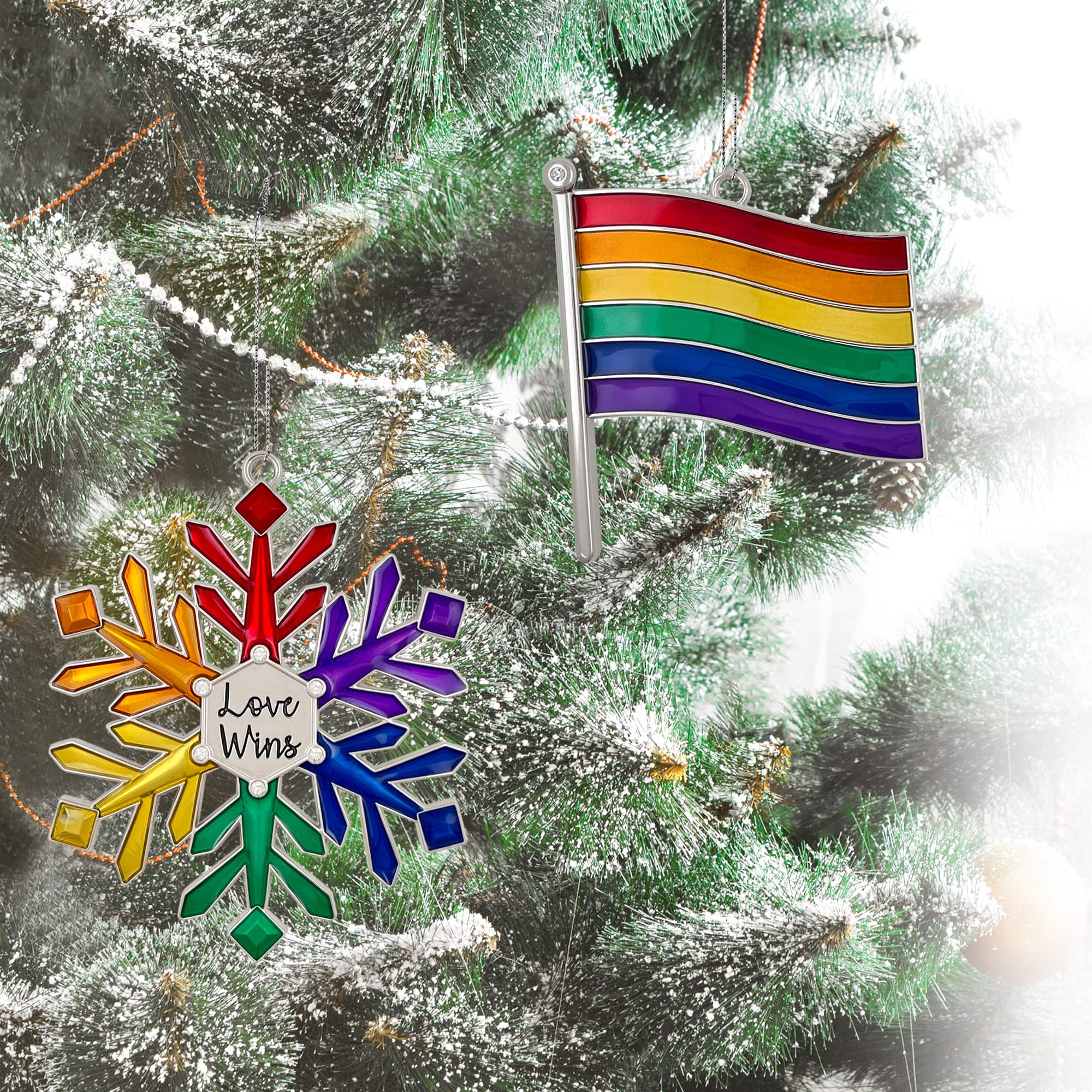 Assorted Enameled Metal Rainbow Pride Ornament, 1pc. by Ashland&#xAE;