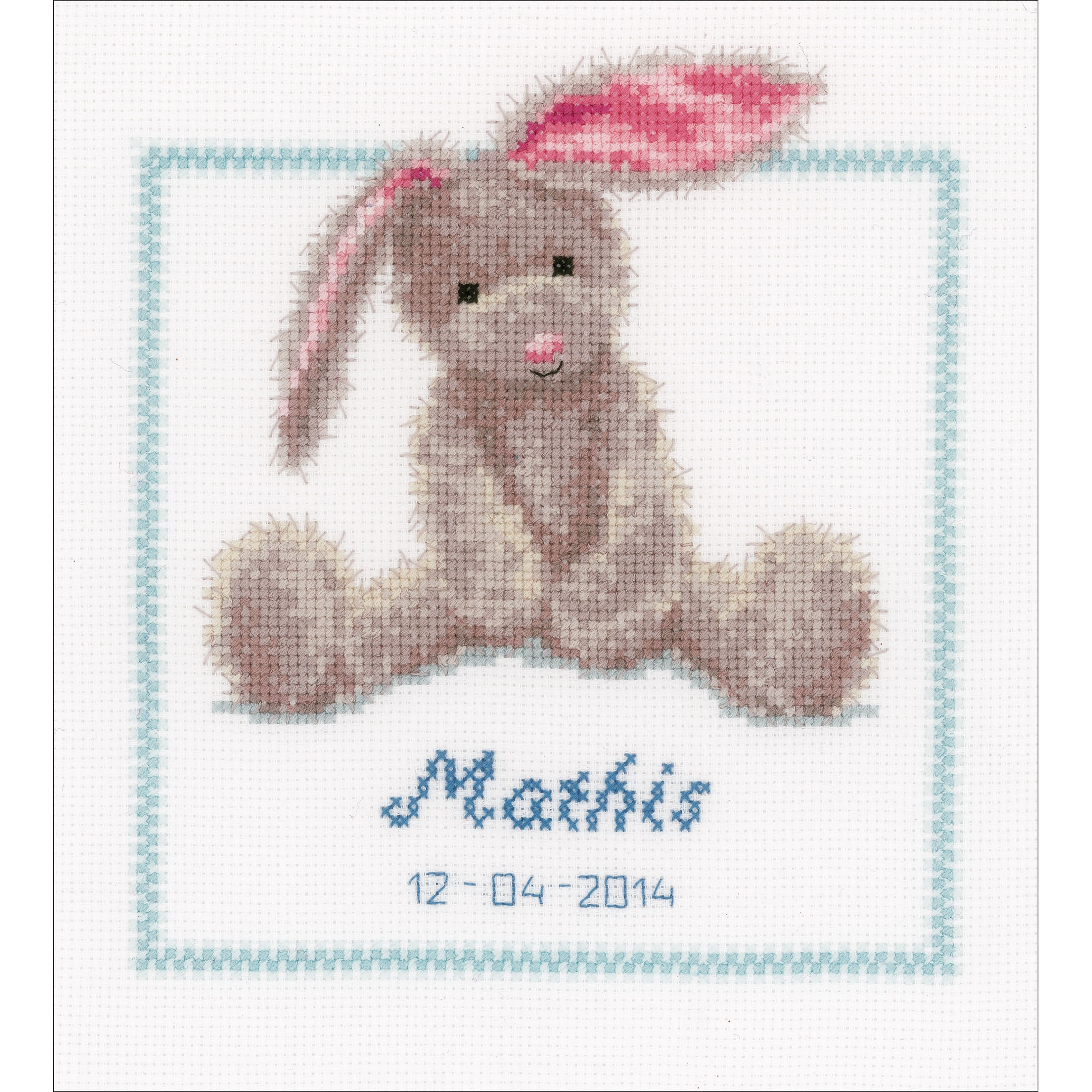 Vervaco Cute Bunny Record Counted Cross Stitch Kit