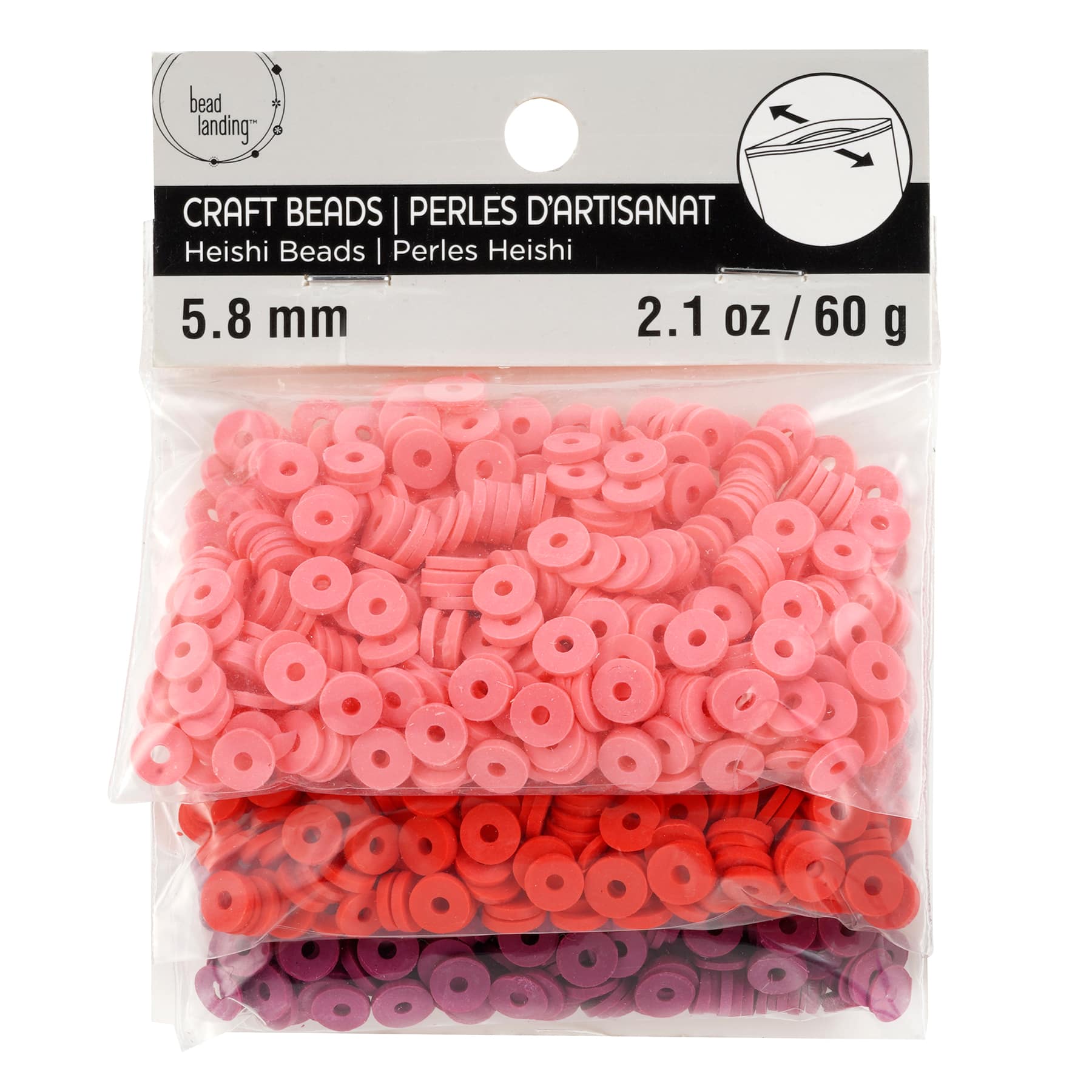 5.8mm PVC Heishi Craft Beads by Bead Landing in Red | Michaels