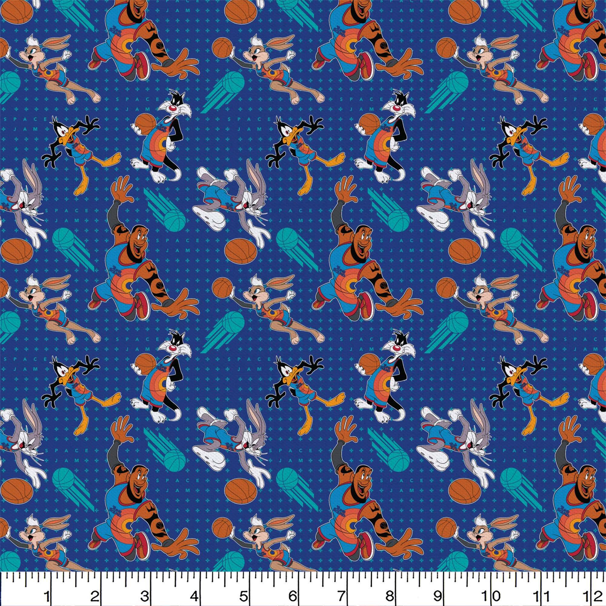 Space Jam Players Tonal Precut Cotton Fabric