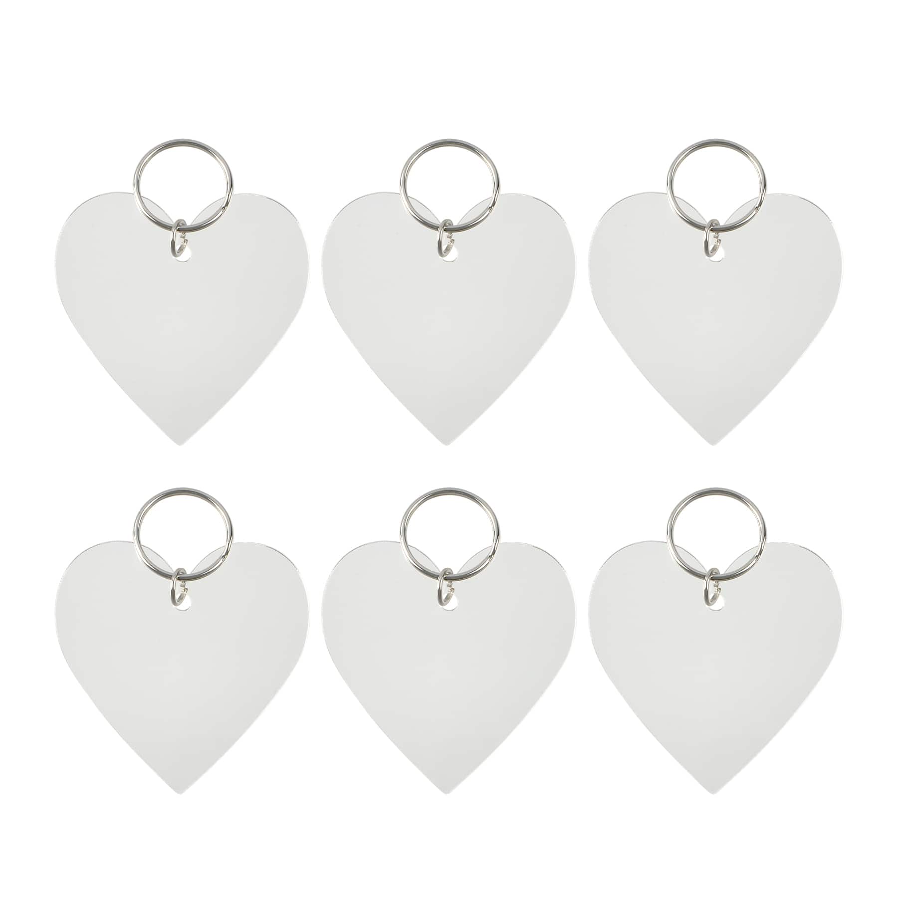 2.5&#x22; Heart Acrylic Keychains, 6ct. by Make Market&#xAE;