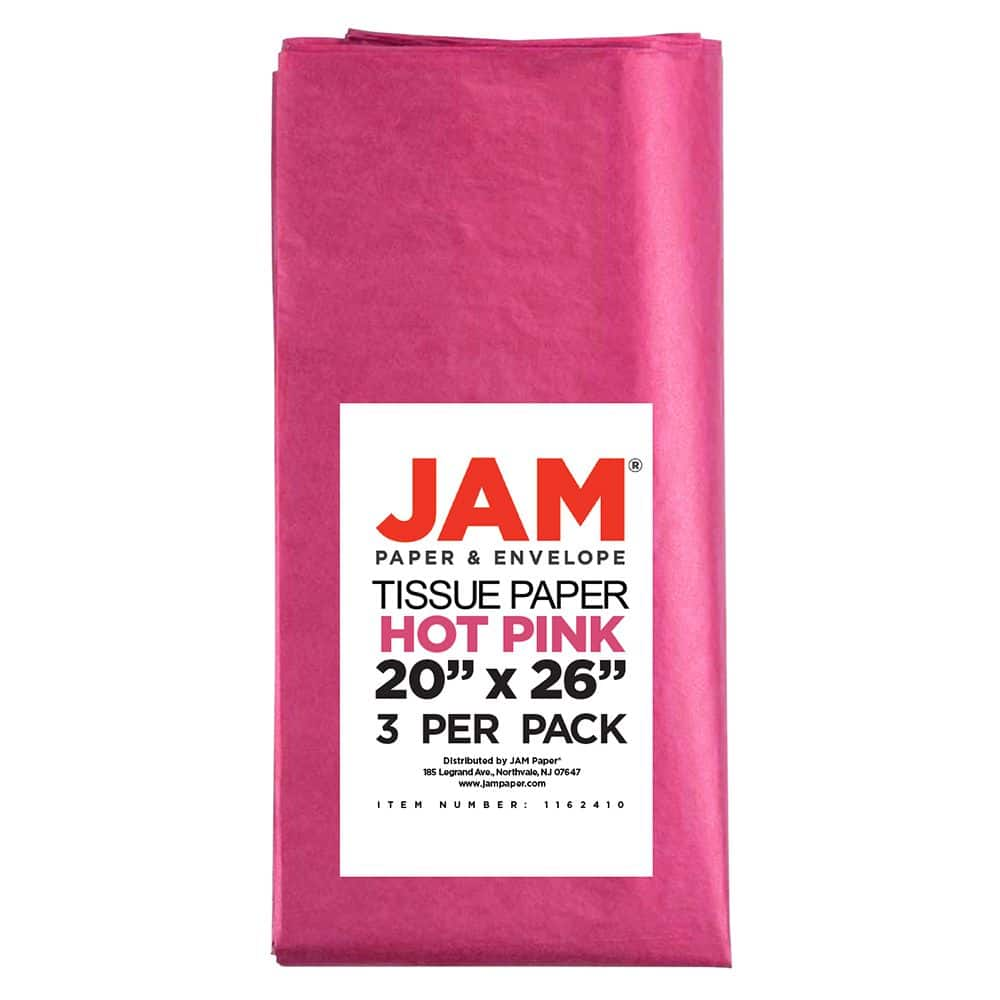  Solid Pink Tissue Sheets - 20 x 26, 10 Count