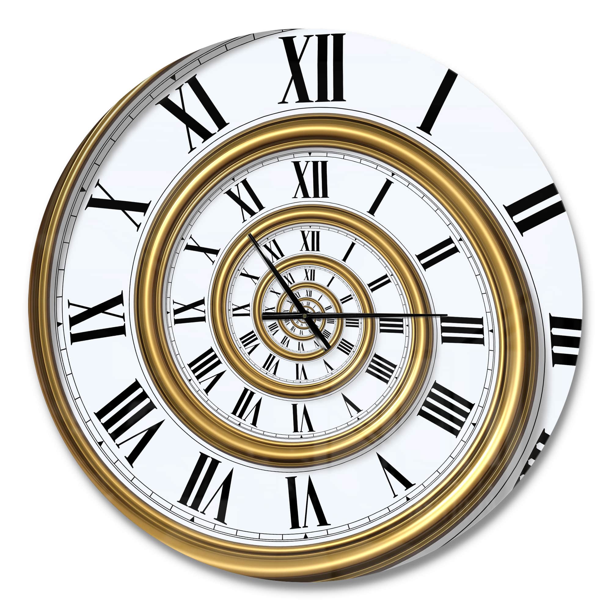 Designart &#x27;Time Spiral In Antique Style Modern Wall Clock