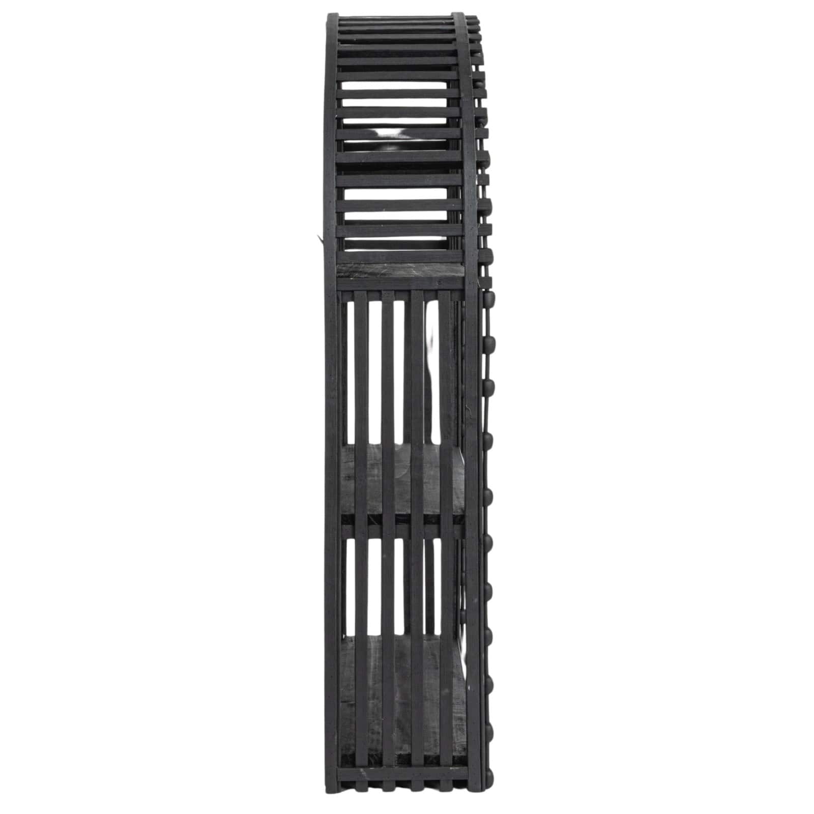 Hello Honey&#xAE; Black Arched Bamboo &#x26; Wood Wall Shelf