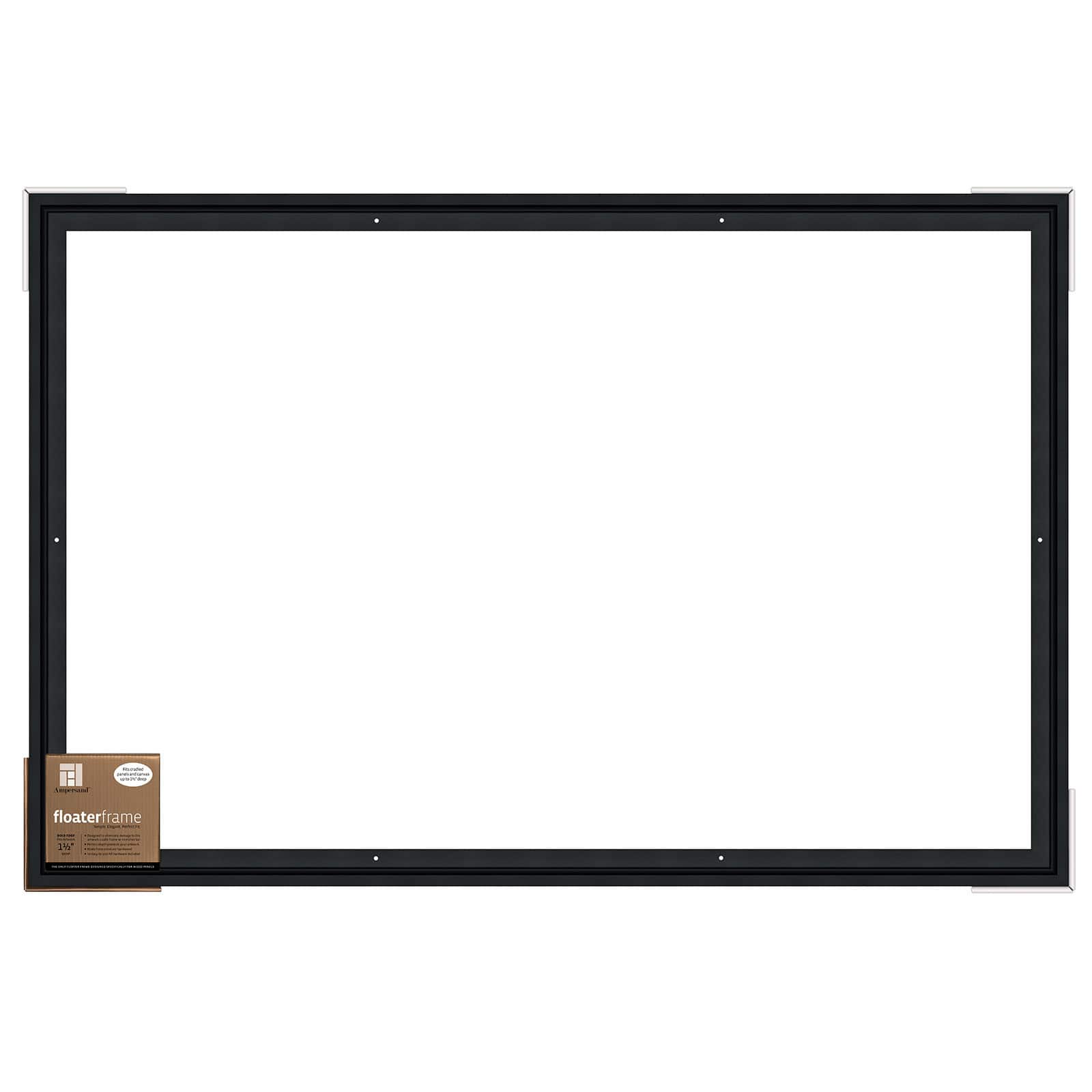 Ampersand™ Art Black 1.5" Floaterframe