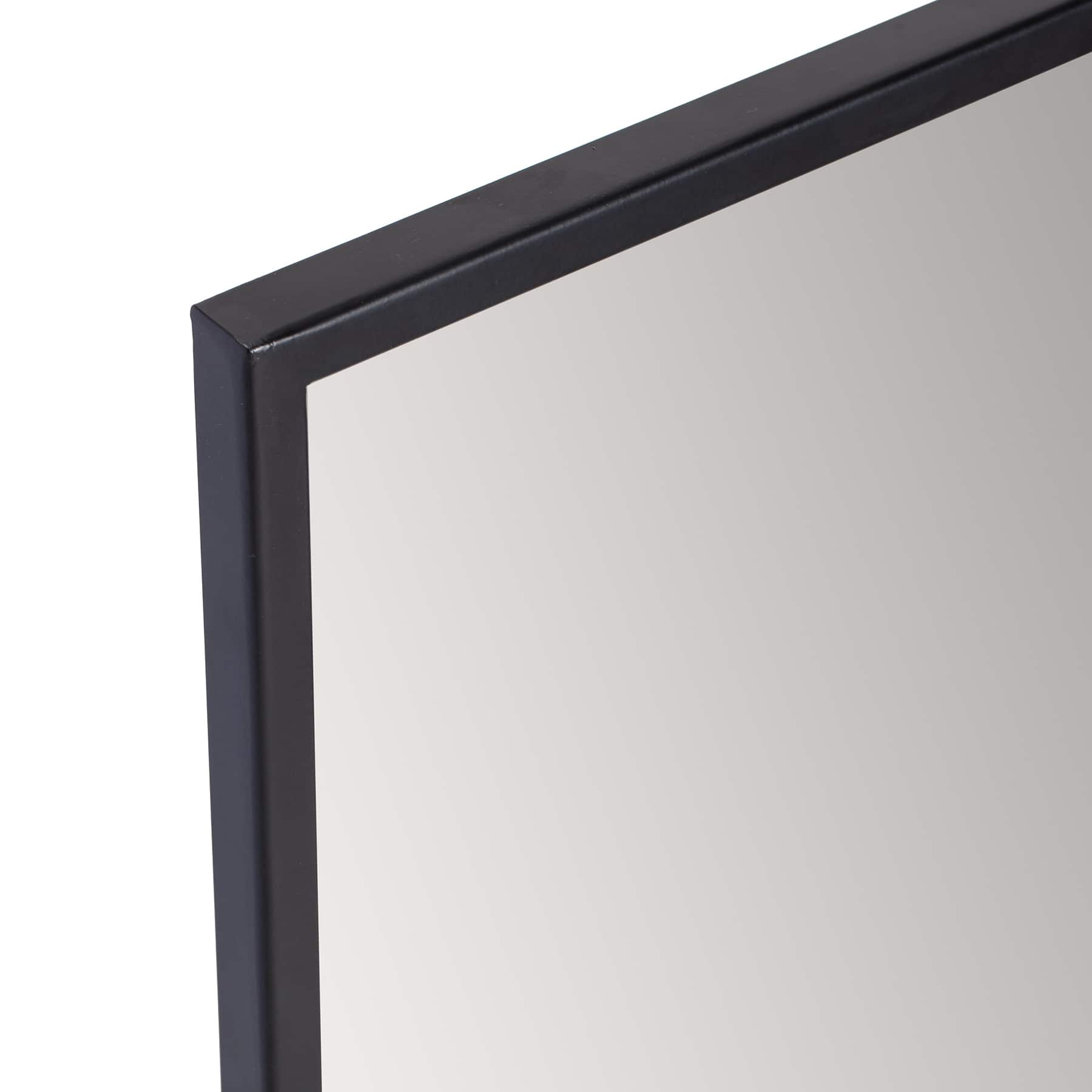 Habitat Evri 24" Black Rectangular Wall Mirror