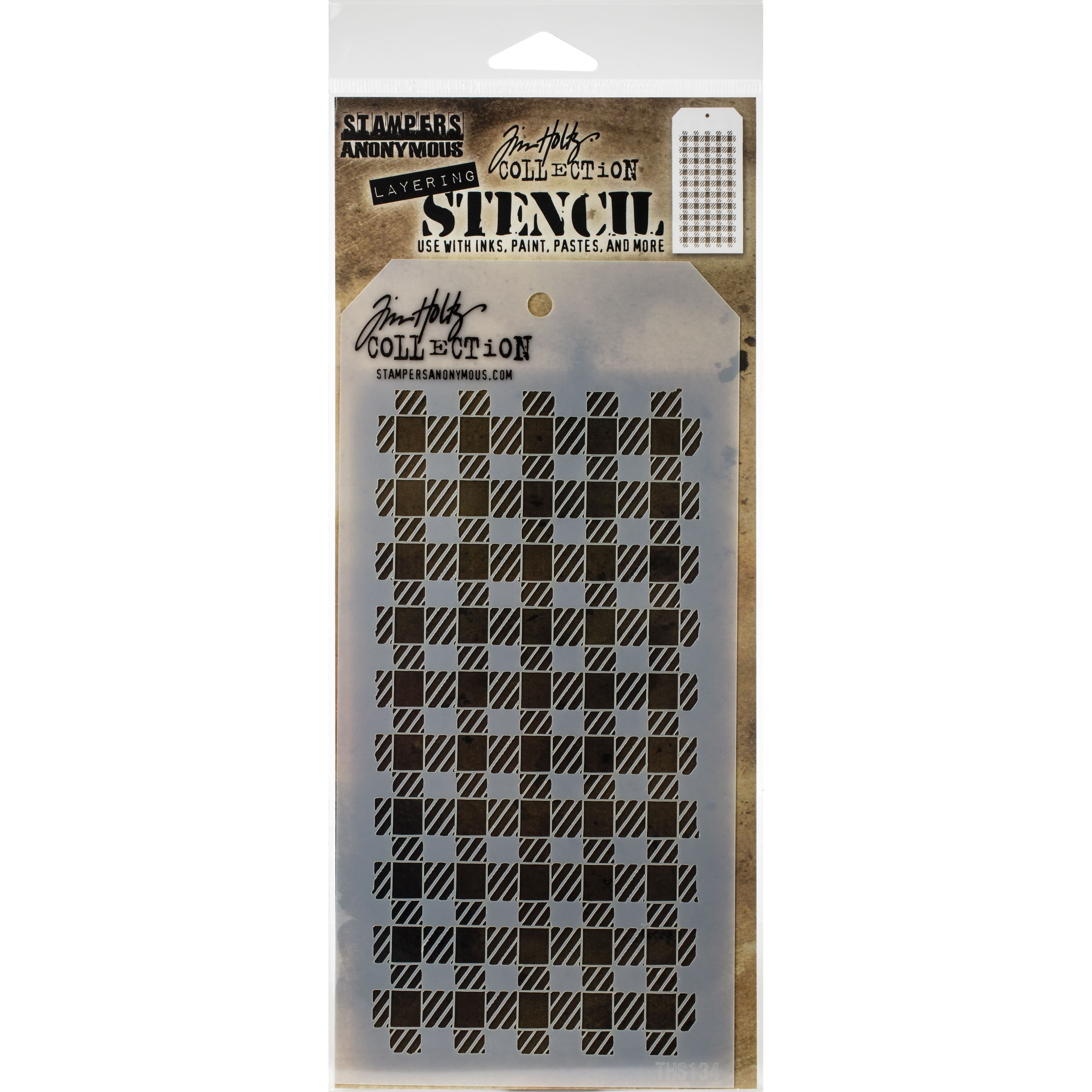 Stampers Anonymous Tim Holtz® Gingham Layered Stencil