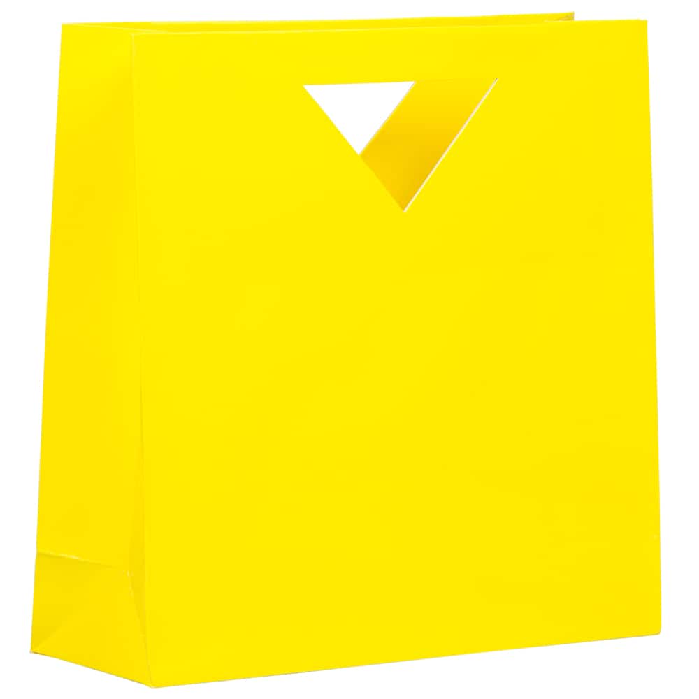 JAM Paper Medium Glossy Gift Bags with Triangle Handle, 3ct.