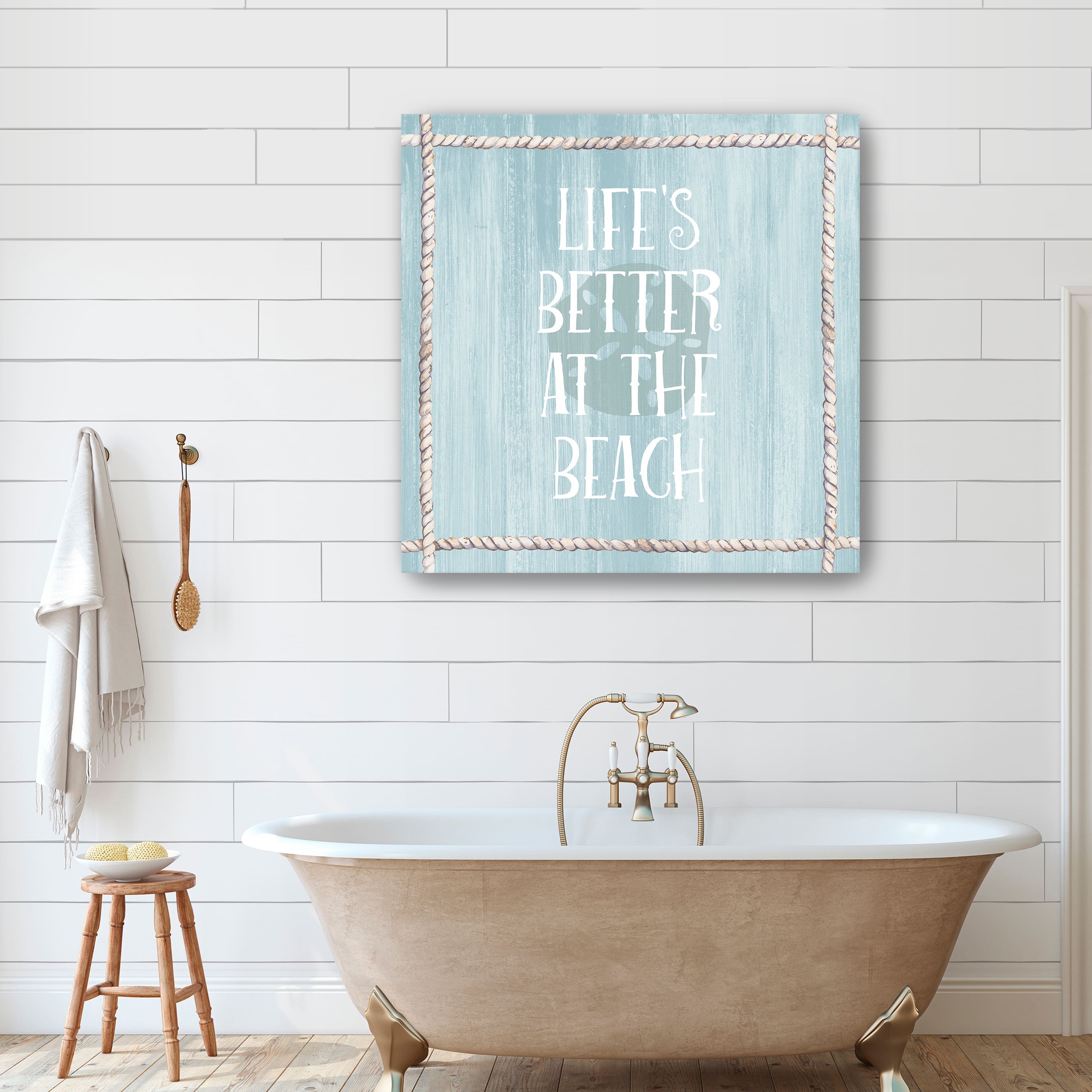 At the Beach Canvas Giclee
