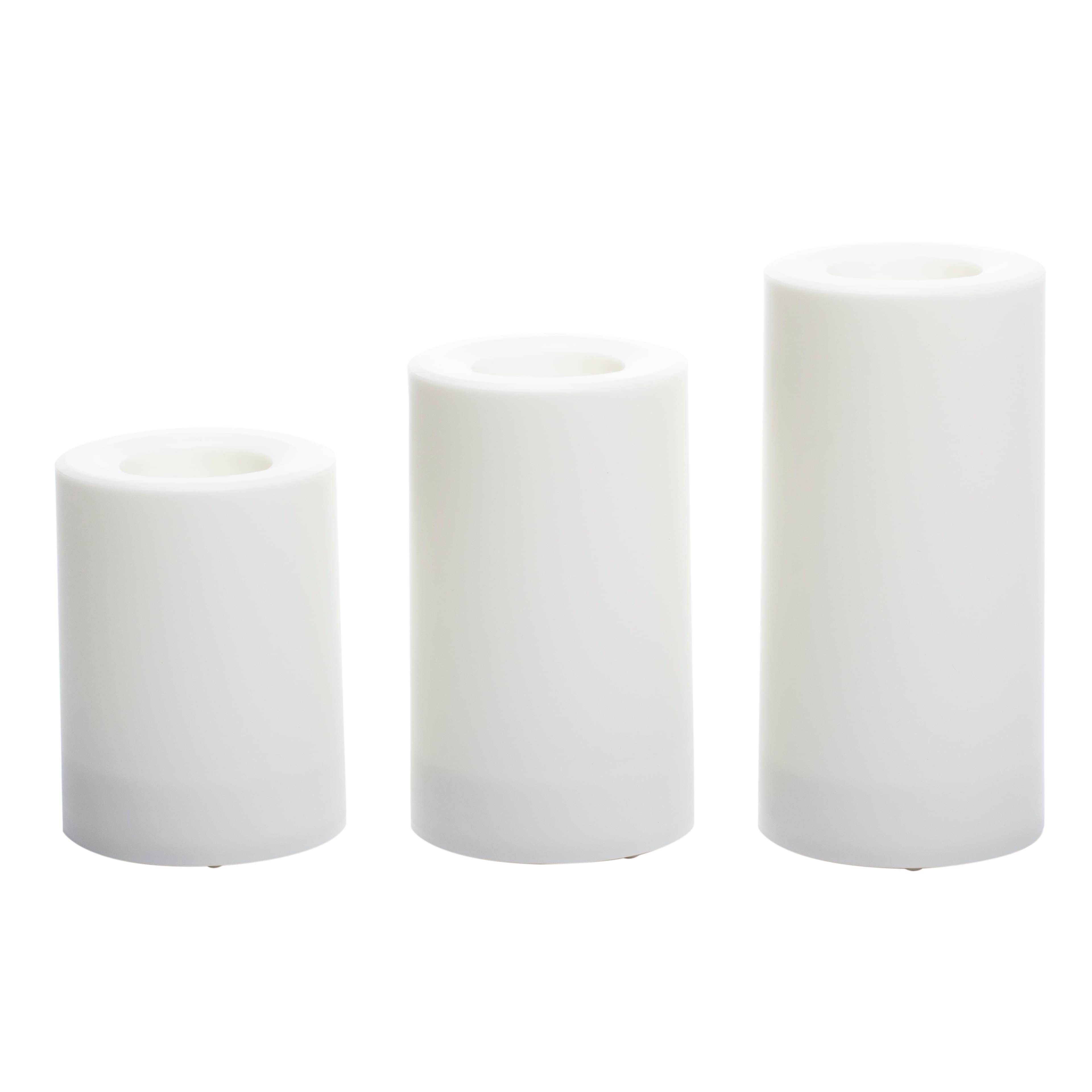 6 Packs: 3 ct. (18 total) White LED Pillar Candles by Ashland®