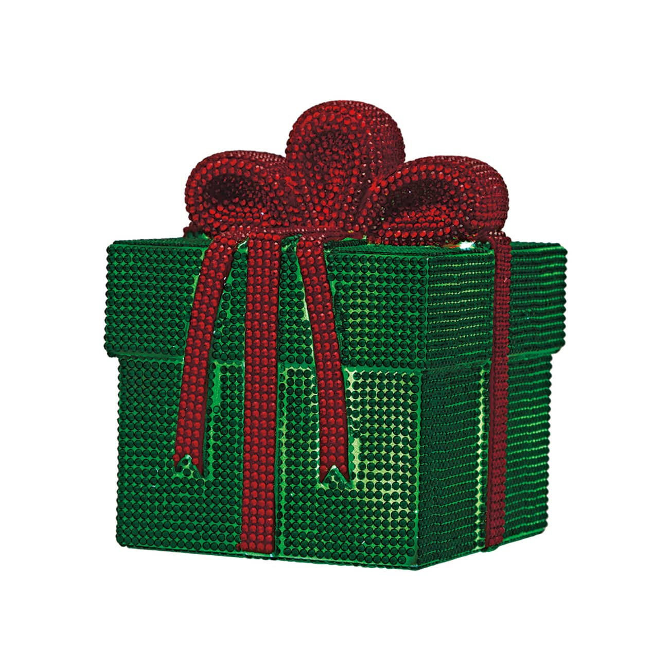 5.5&#x22; Red &#x26; Green Gift Box LED 3D Diamond Art Kit by Make Market&#xAE;